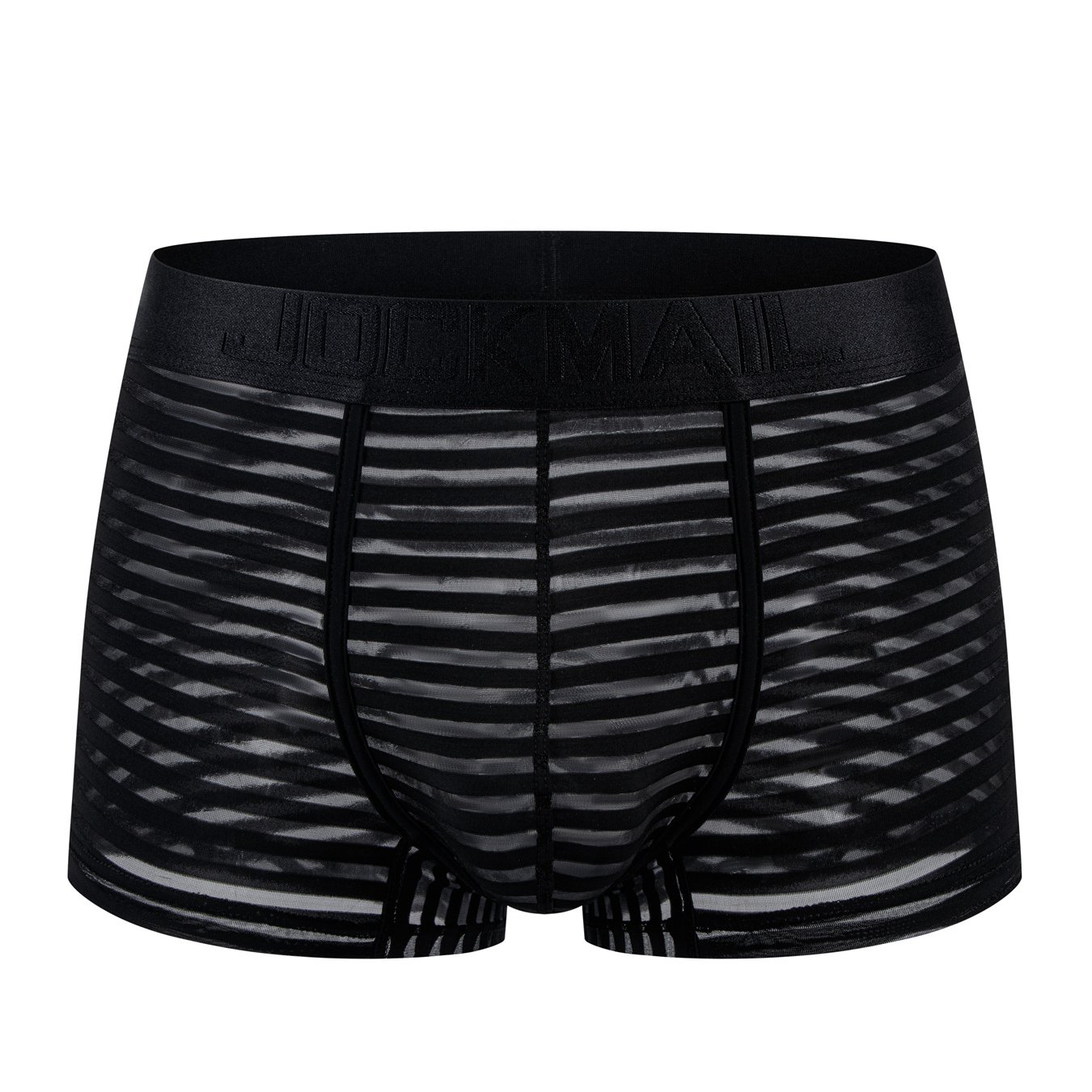 TEMU 1pc Jockmail Boxer Quick-dry Semi-transparent Mesh Fabric Athletic Low-waist Casual Underpants Solid Color Men's Underwear