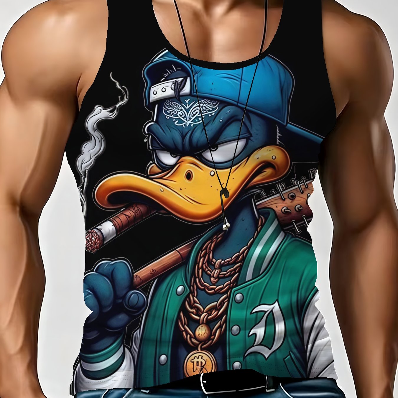 TEMU Vest Men's Summer Loose Casual Sleeveless Vest Top