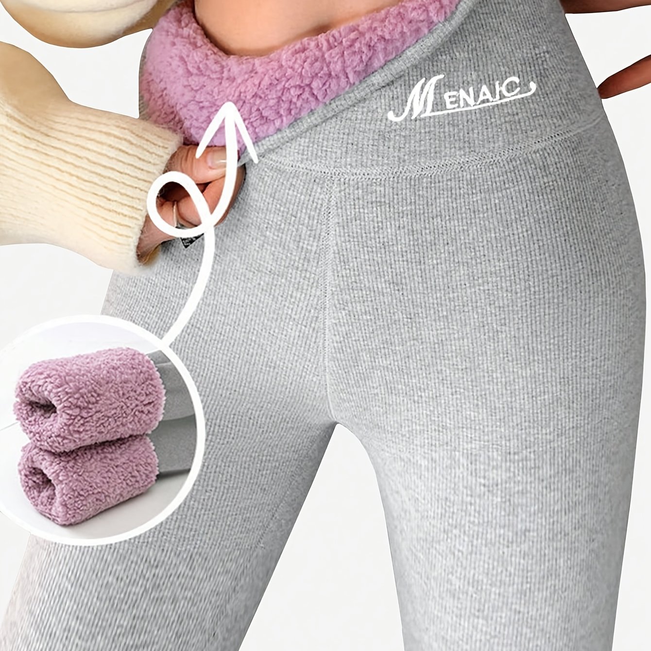 TEMU 1pc Of Thickened Cloud Velvet Leggings For Women, Warm Outerwear Pants, Tight-fitting Leggings Suitable For Sports And Exercise, Worn As