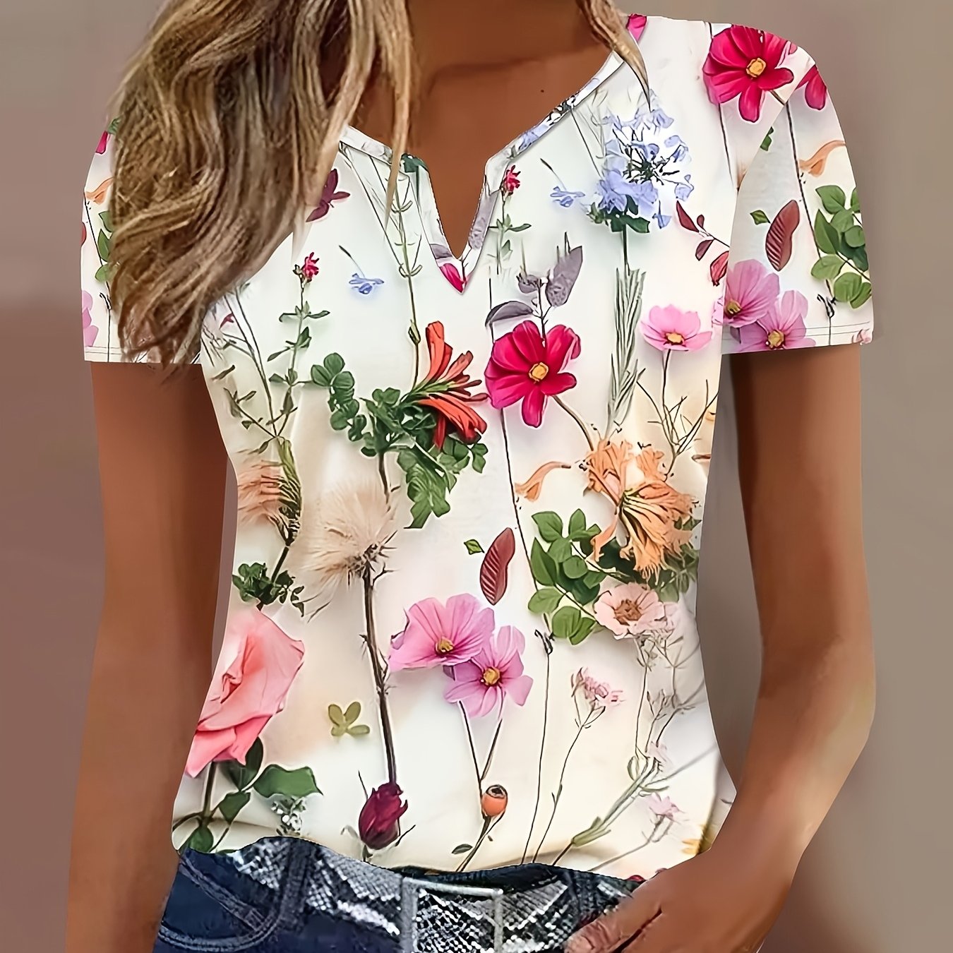 Fashion Printed T-shirt For Women's Clothing