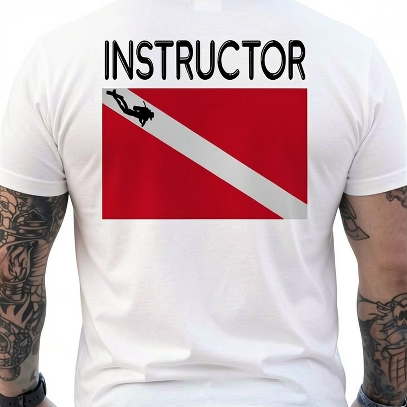 Image of Diving Men's T-shirt With Diver For Water Sports And Beach Activities Perfect Gift For Divers And Dive Instructors