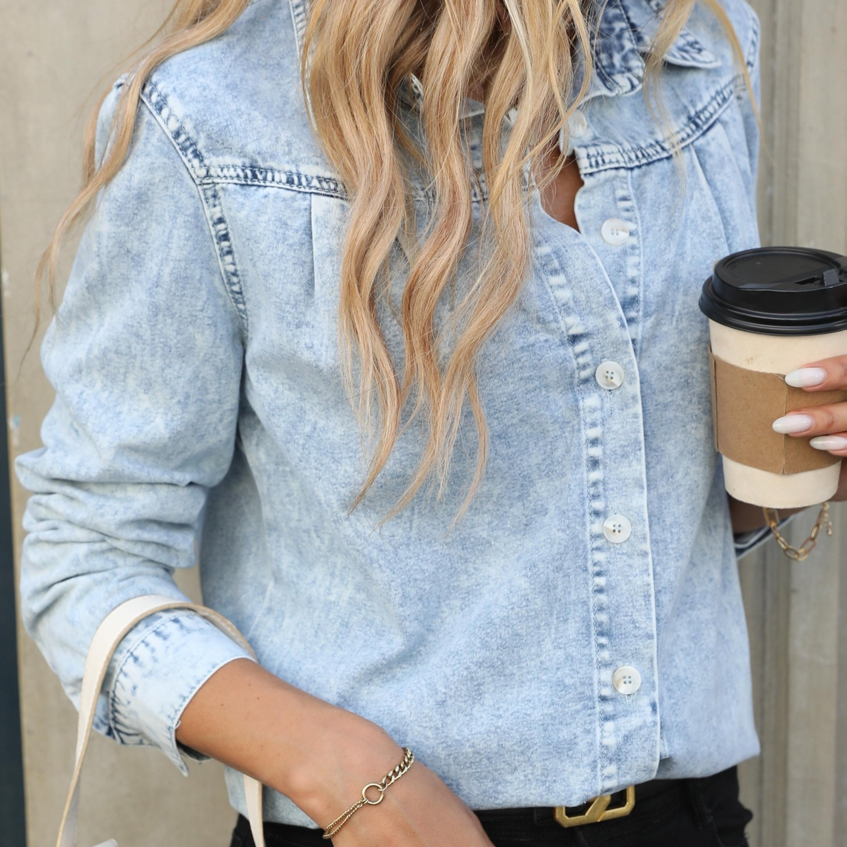 Women's Fashion Thin Denim Jacket Shirt