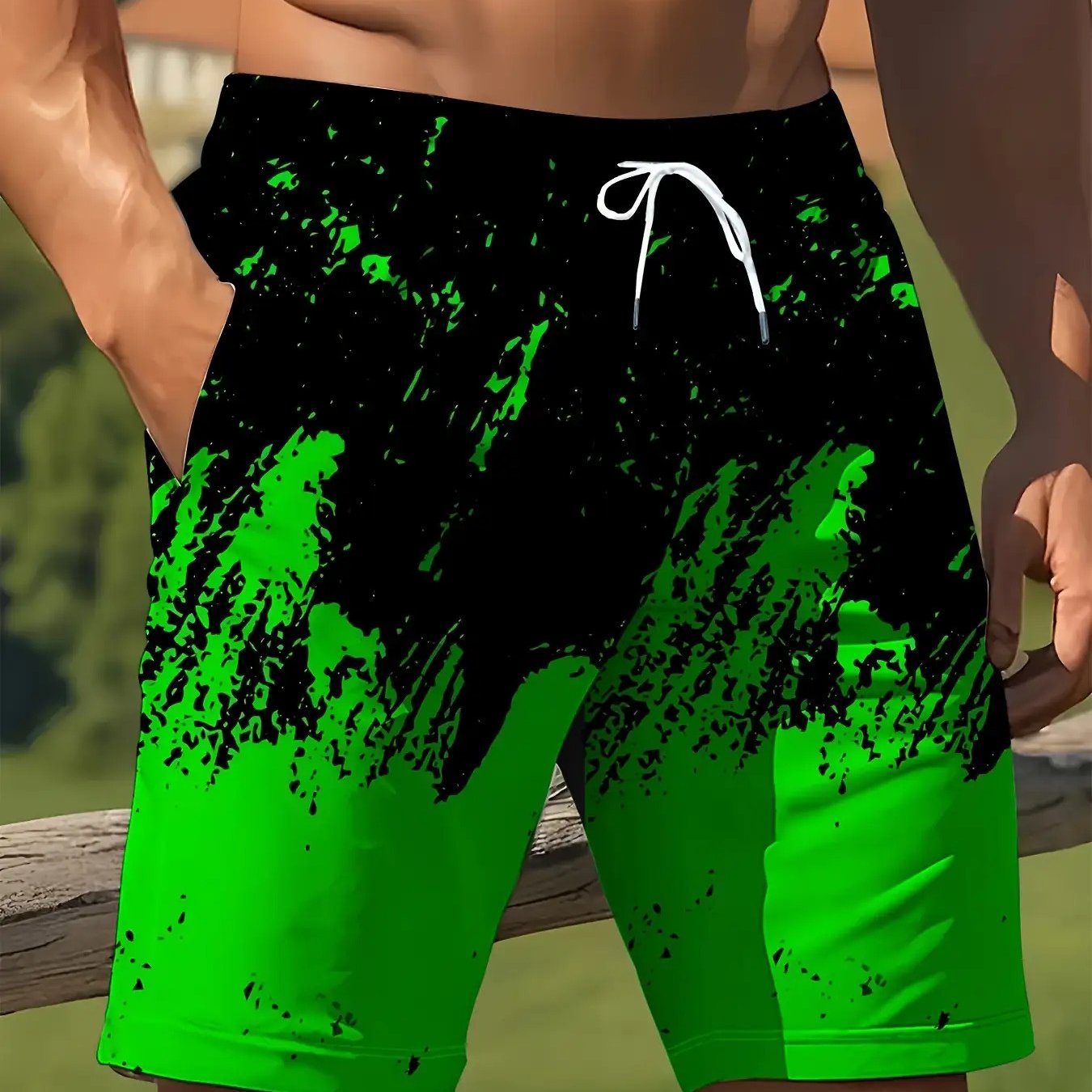 TEMU Large-sized Men's Shorts, Casual Beach Shorts, 3d Jogging Shorts, Travel Beach Shorts, Sports Shorts, Plus Size