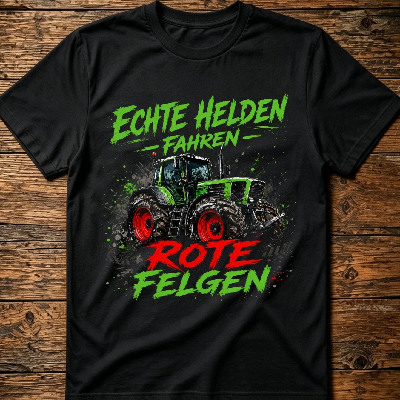 Image of Men's T-shirt Rims German Quote T-shirt With Wheels Rough Lettering Tee Plus Size
