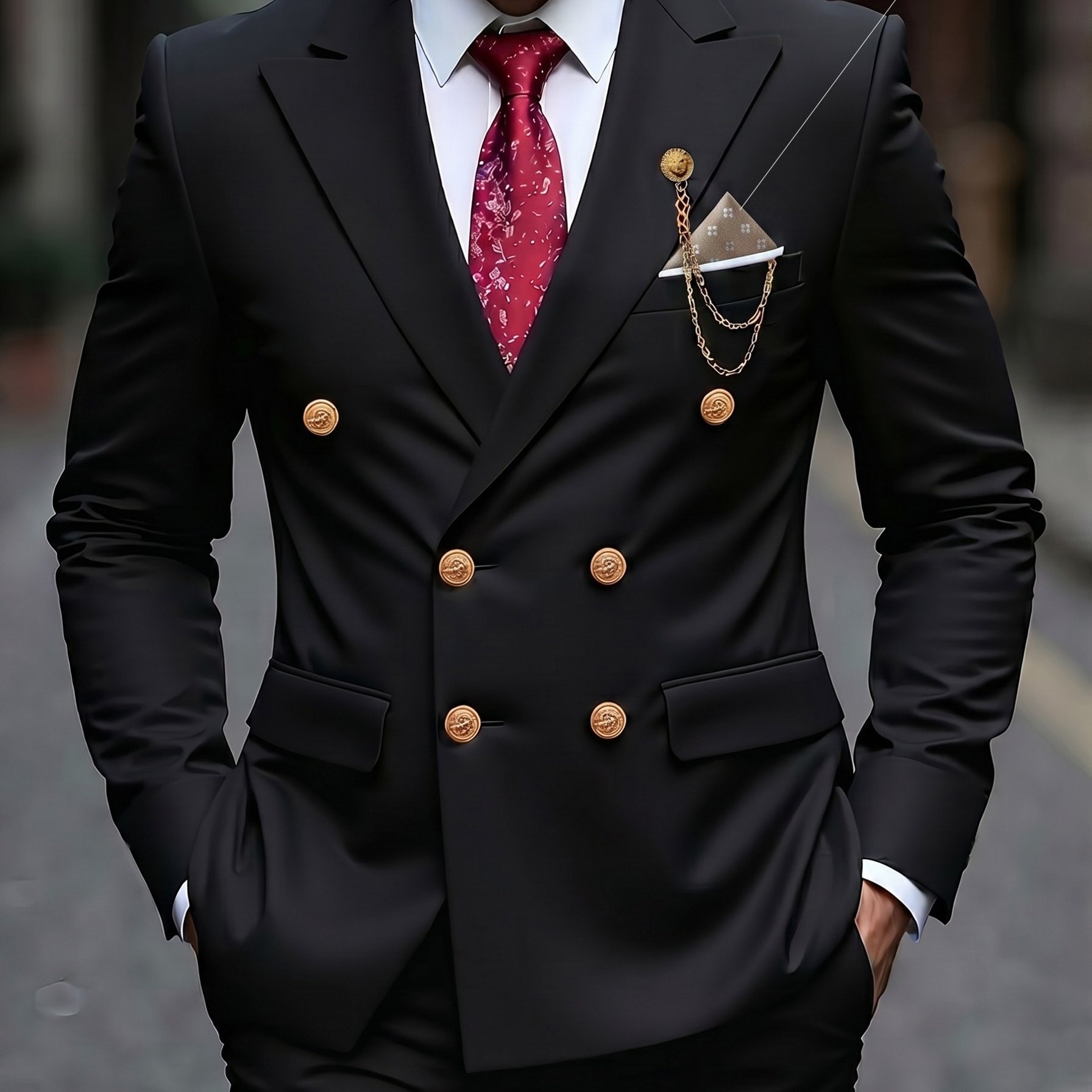 TEMU Men's 2pcs Suit, Blazer And Trousers, Fashionable , Suitable For Weddings, Parties, Or Formal Events