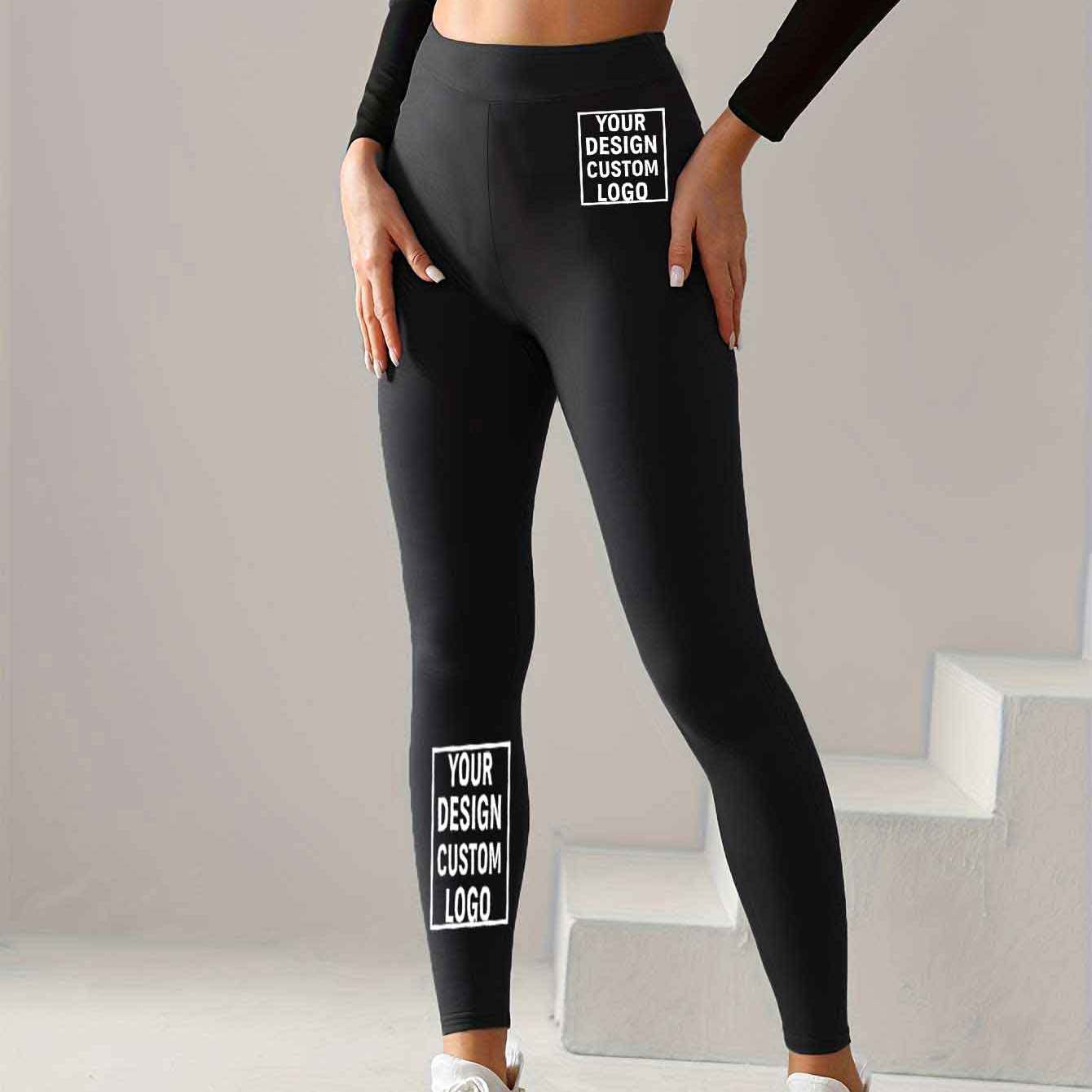 TEMU Diy Your Patterns, Customizable By Uploading Your Designs. Standard-size Women's Fashionable Casual Sport Pants, Leggings, Yoga Pants With