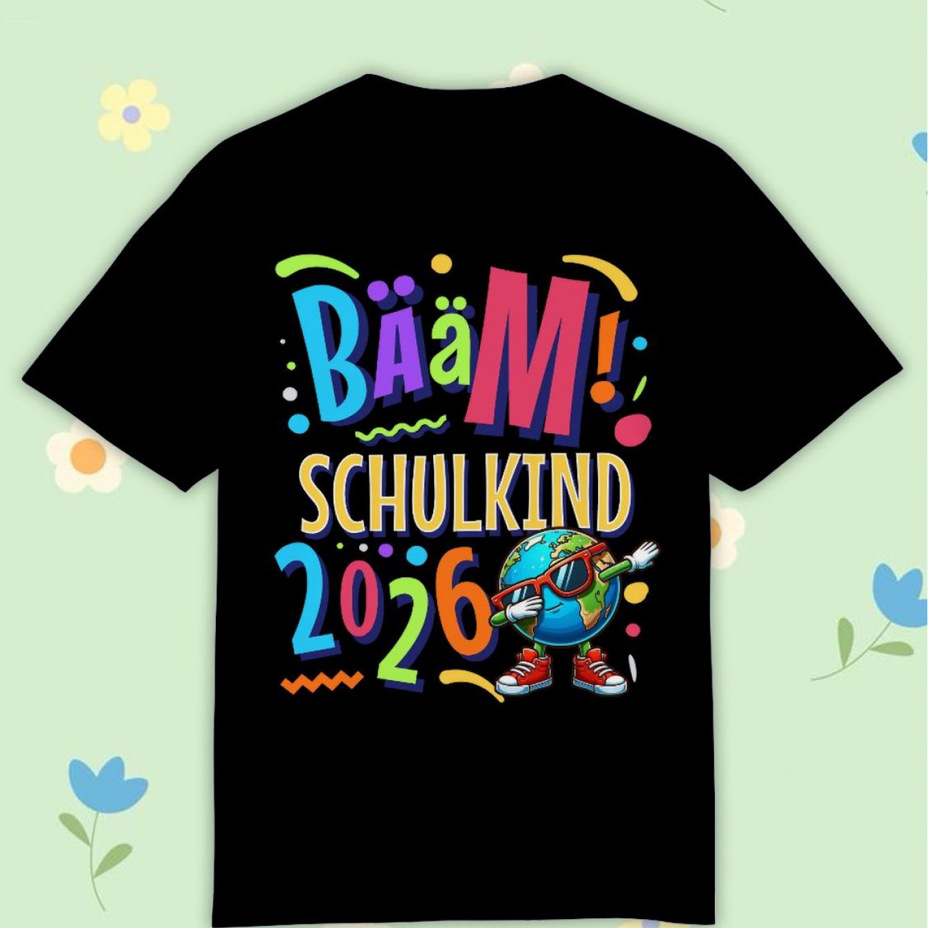 Baeaem Schulkind 2026 Comfortable Casual Crew Neck Tee For Boys And Girls T Shirt, 200g