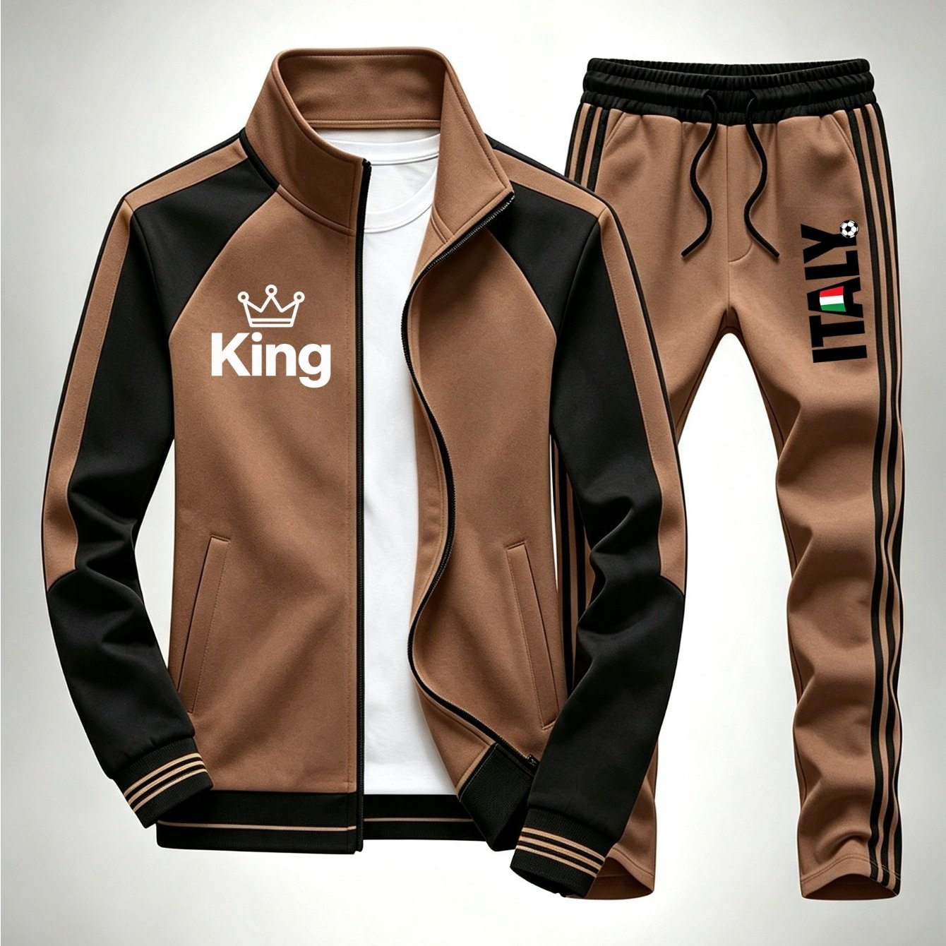 Image of Men's Track Suit Sporty Casual Trendy Men's Fashion For Adults Men Sportswear Casual Wear