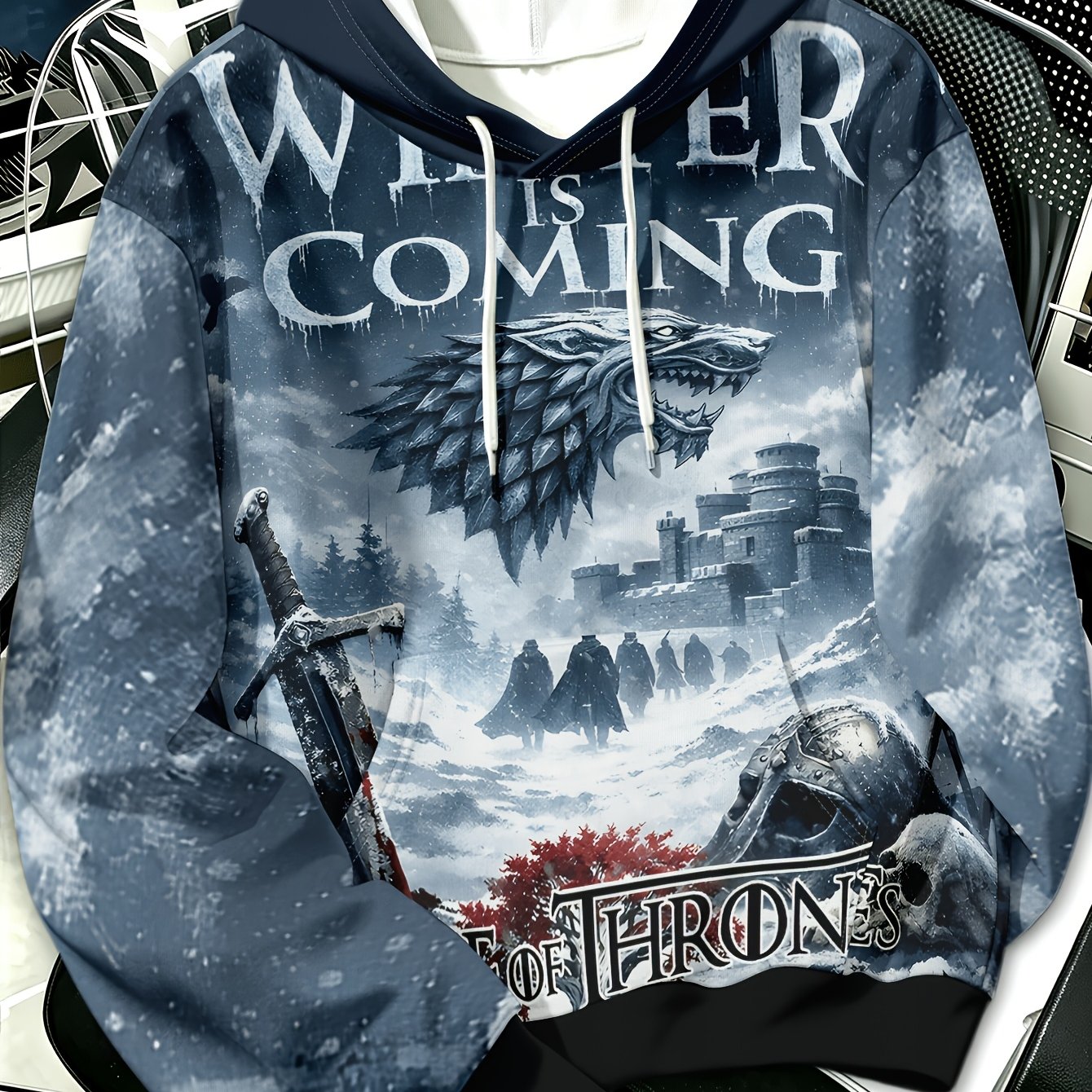 TEMU [warner . Licensed] Wb.warner . Themed Plus Size Hoodie For Men And Women, Autumn/winter Street Style Campus Sportswear, Men's Graphic Print