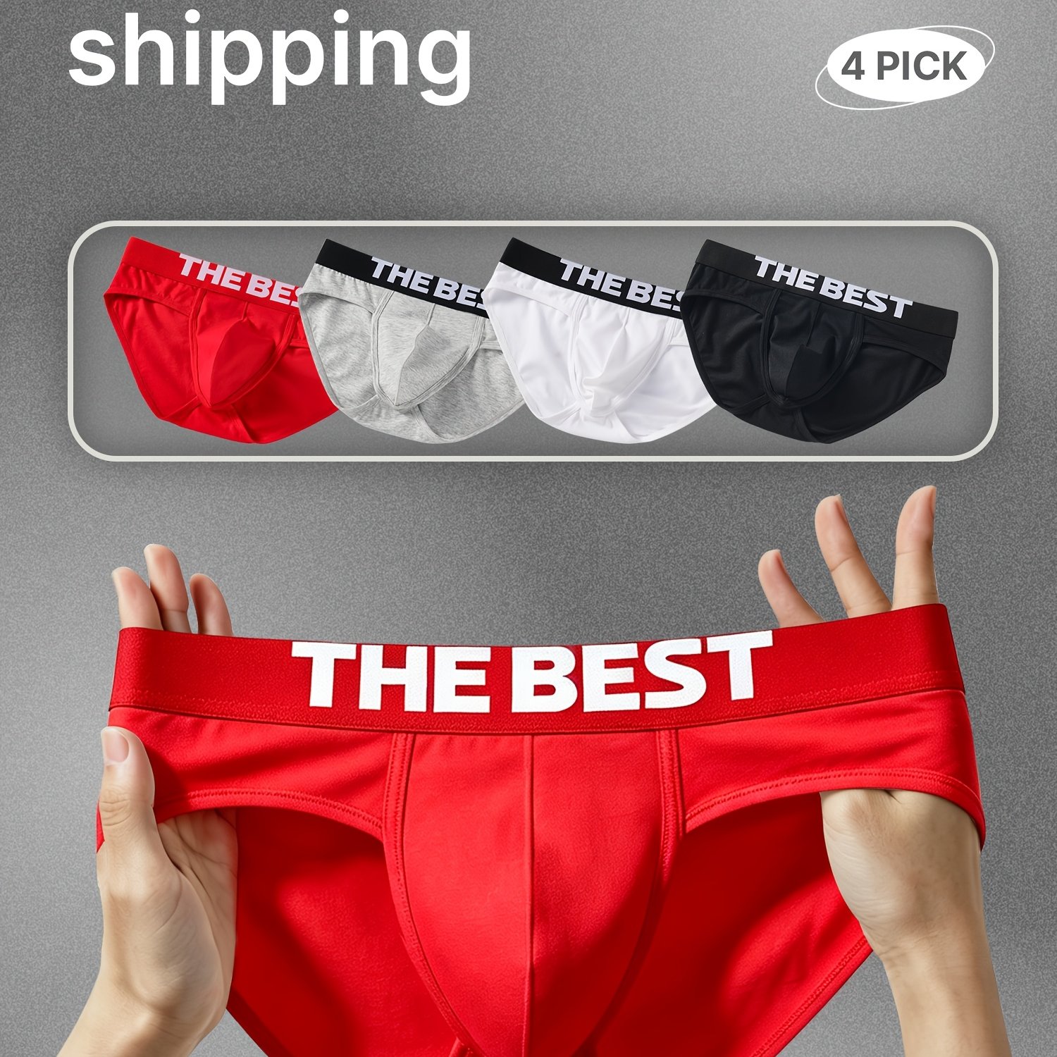 Image of 2pcs Or 4pcs Men's Cotton Underwear Briefs,no ,full-rise Jacquard Waistband. Comfortable Pouch, Moisture-wicking,no Ride-up, Breathable, Durable, Full Coverage.