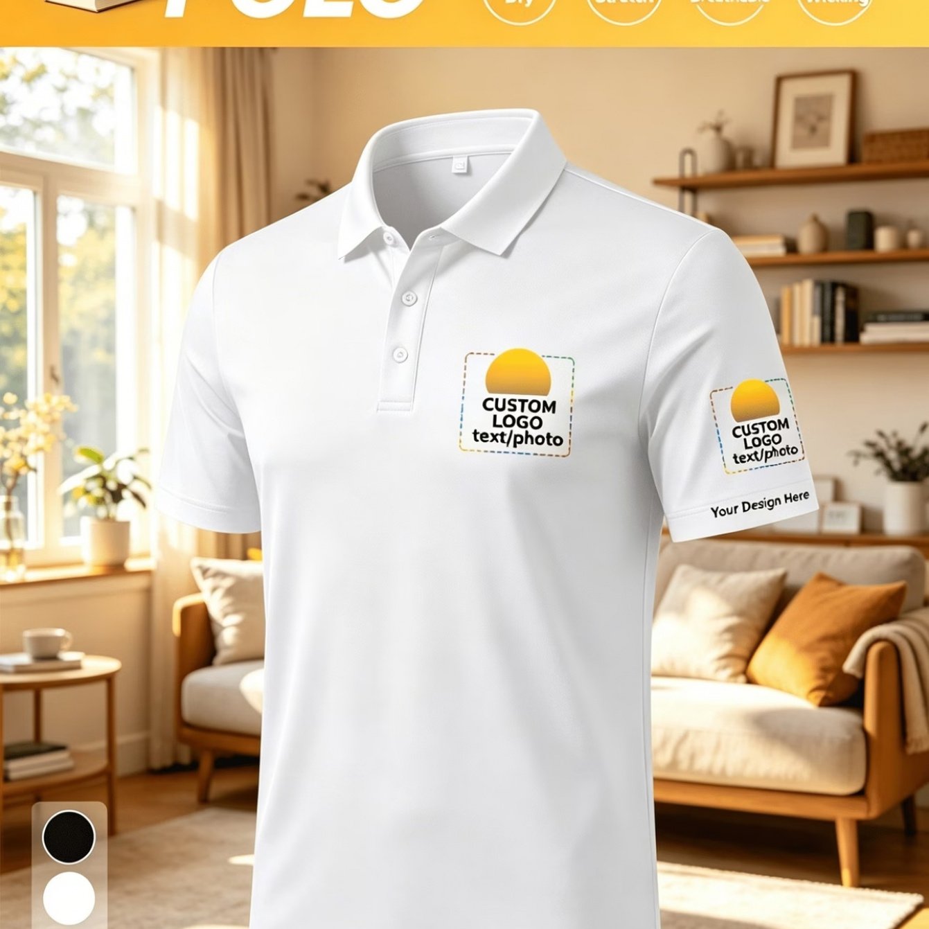 TEMU Plus Size Men's Custom Shirt Short Sleeve T-shirt, Personalized Pattern Logo Customization, Comfortable Stretch, Summer Trendy Tee, Casual