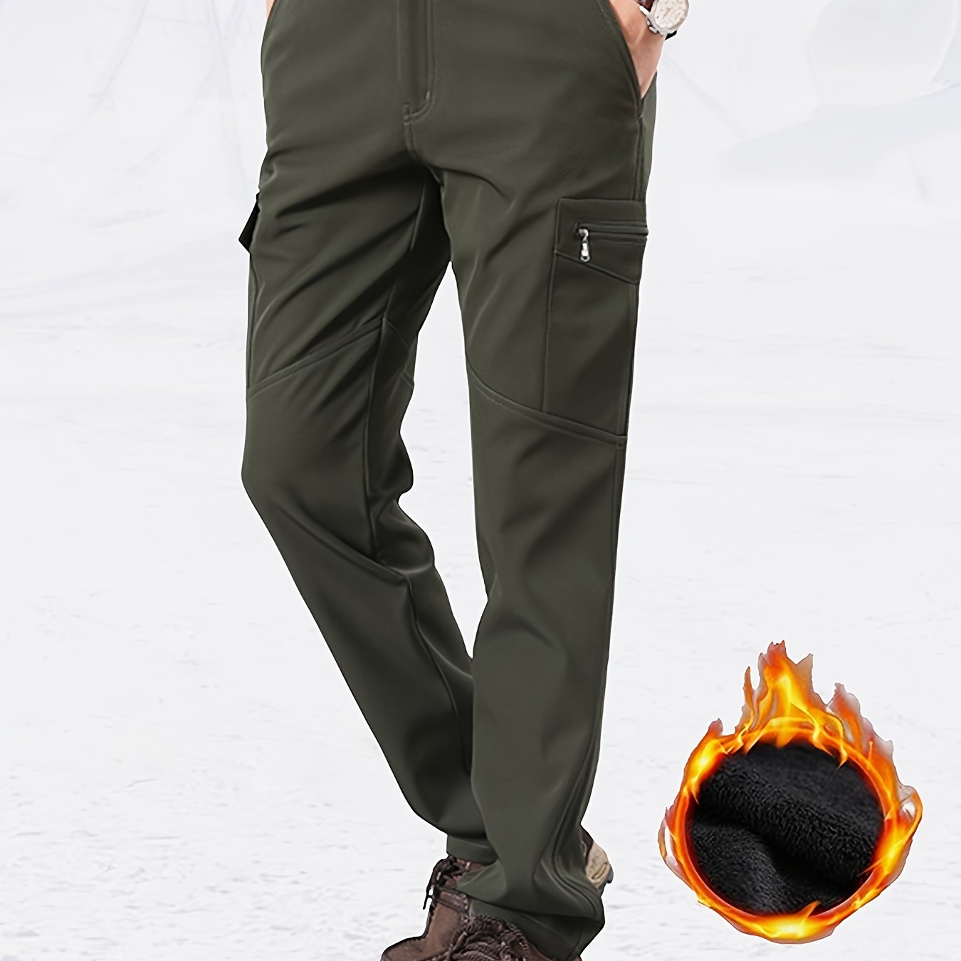 Men's Stylish Cotton Solid Pants Pockets Casual Breathable - Temu Canada