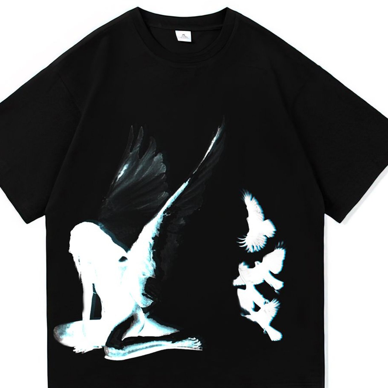 Men's Tee Featuring An Abstract Design- Trendy Everyday Apparel, Plus Size