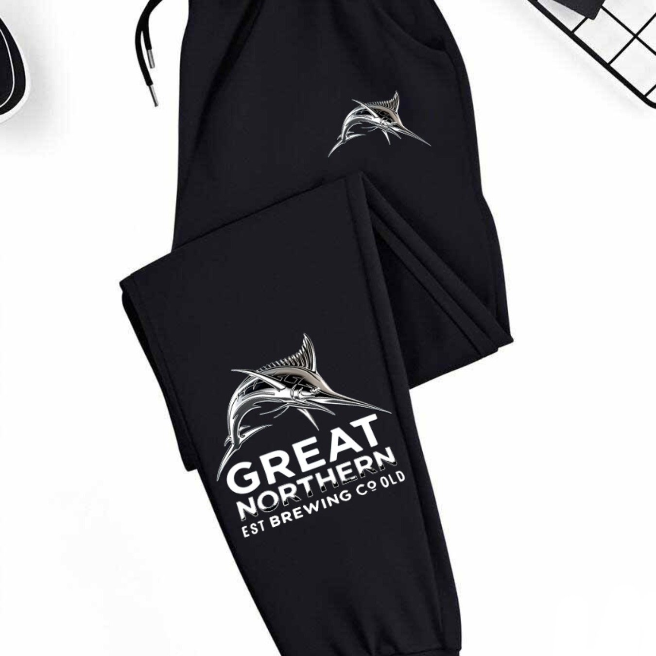 TEMU Men's "great Northern" Letter Sports Pants | Comfortable Wear Experience With Adjustable Drawstring Waistband, Suitable For Home Lounging, Daily