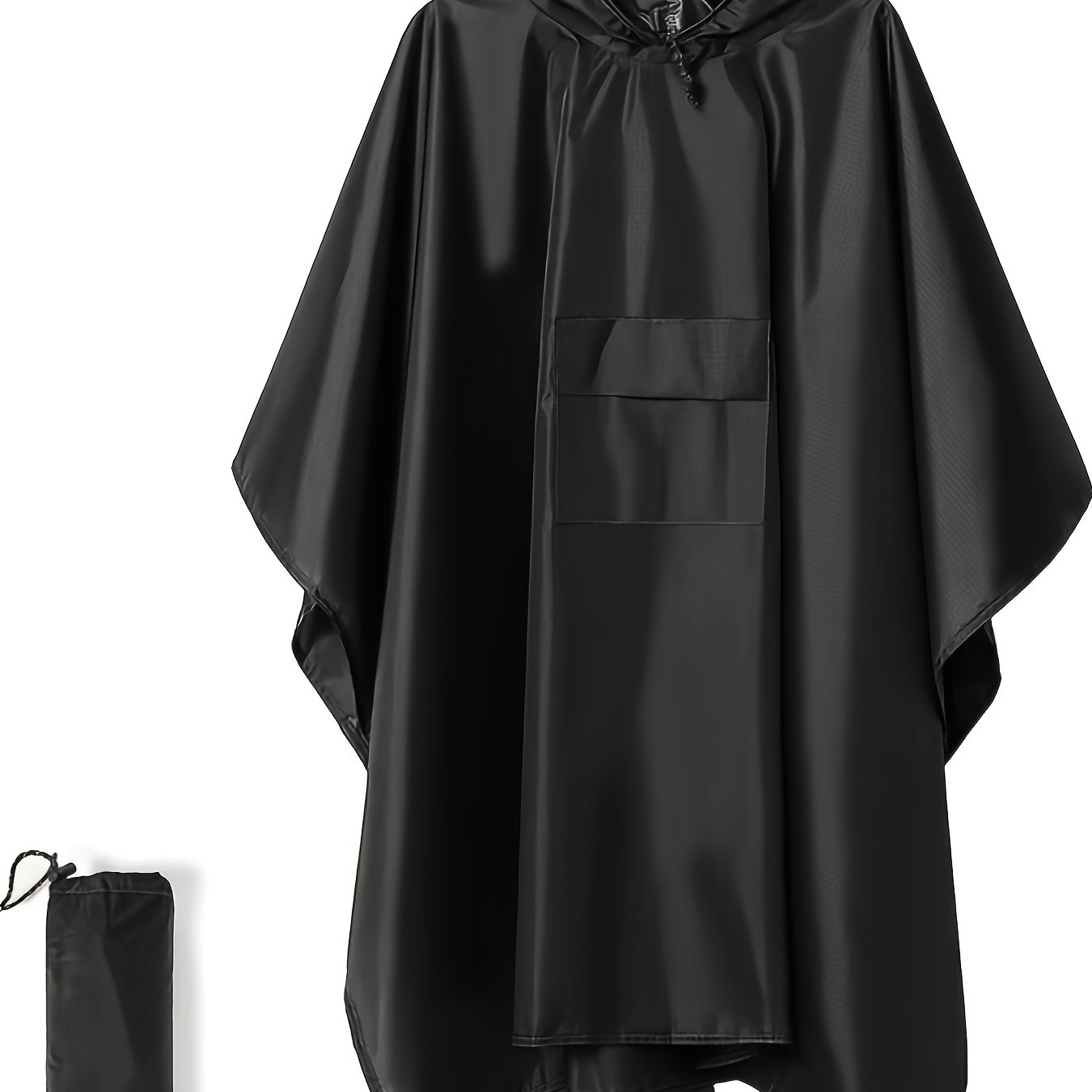 TEMU Men's Raincoat, Three-quarter Sleeves, 3-in-1, Groundsheet, Poncho, Canopy, Portable, Easy To Store, For Hiking, Trekking, Picnics