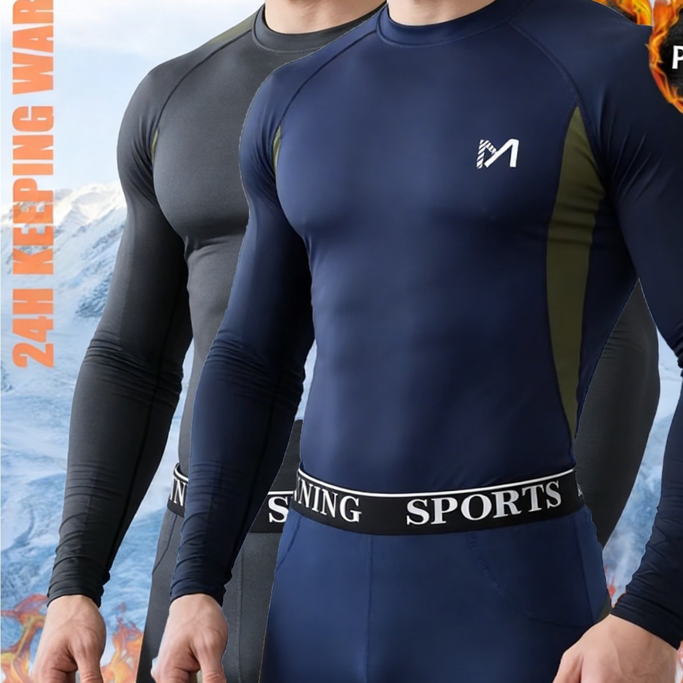 Men's Thermal Underwear Set With 4pcs And 2 Sets - Designed For Autumn And Winter Sports, This Base Layer Provides , Ideal For Hiking, Skiing, And , Including Winter Skiing And Outdoor Activities