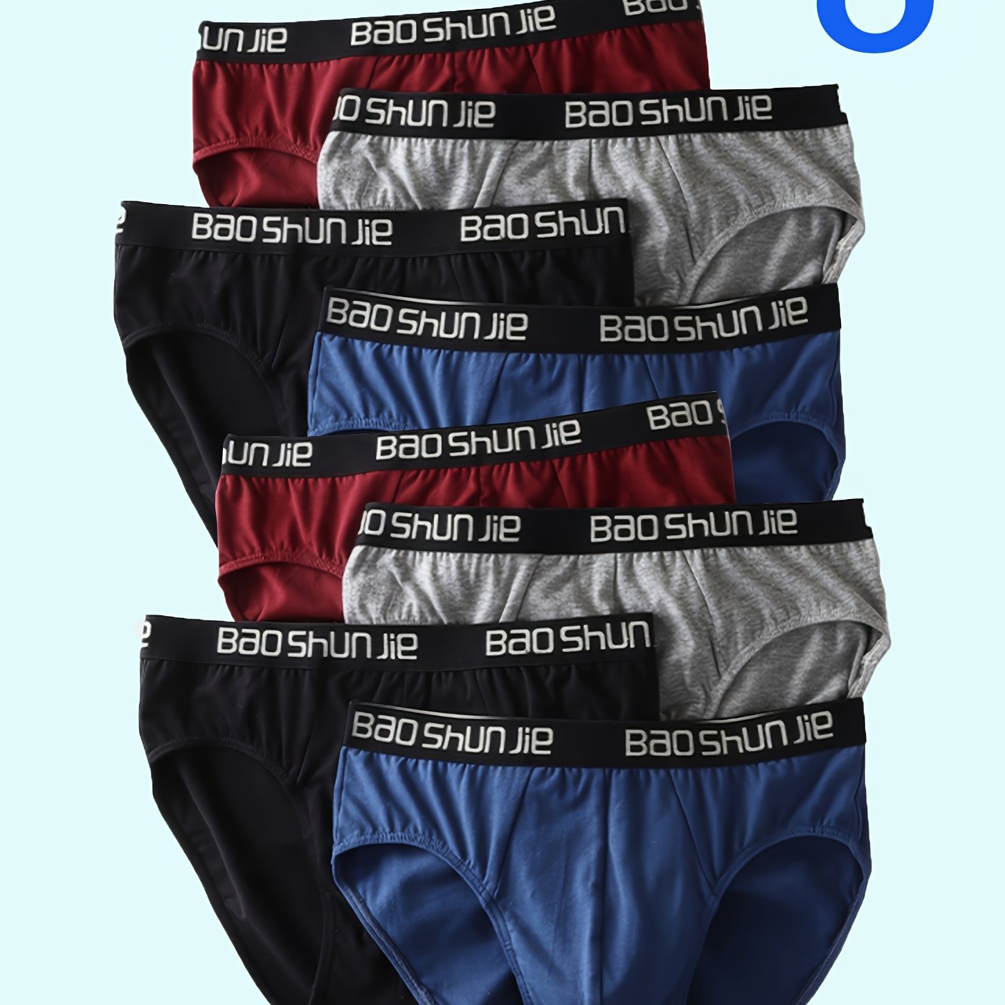 8pcs Men's Underwear Close-fitting And Comfortable Men' Underwear Trendy Men' Color Underwear