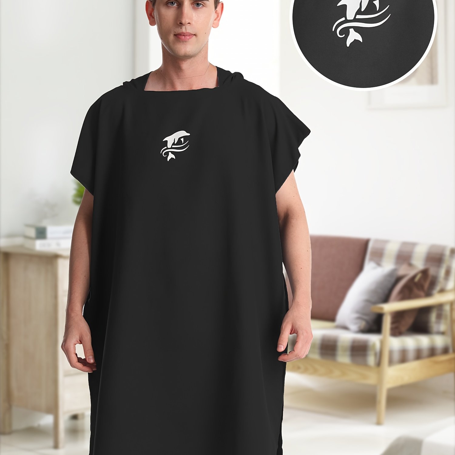 TEMU Mutao Changing Robe Towel Poncho With Hood Changing With Portable Box, Compact & Light Weight(suitable For /m/l/xl/xxl Size Range And People