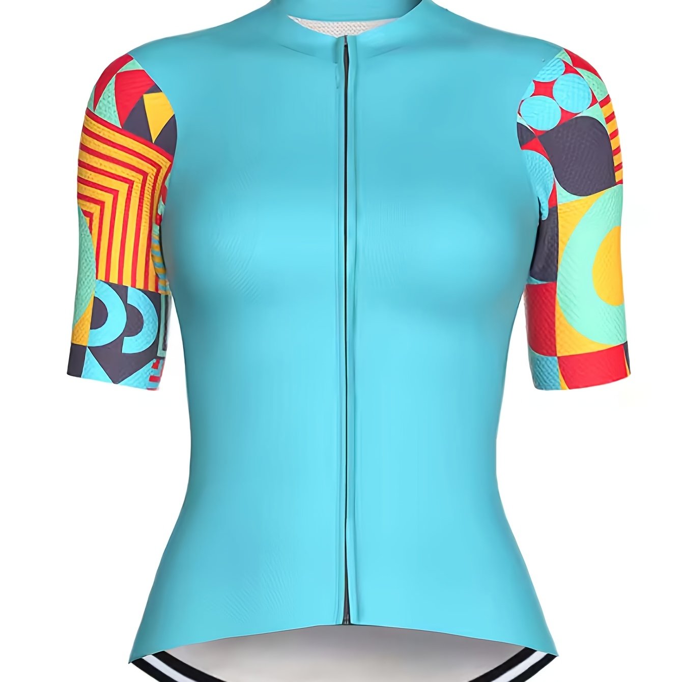 Women's Short-sleeved Cycling Sport Shirt With A Collar And Full Zipper, Breathable, Quick-drying, Lightweight Cycling Top