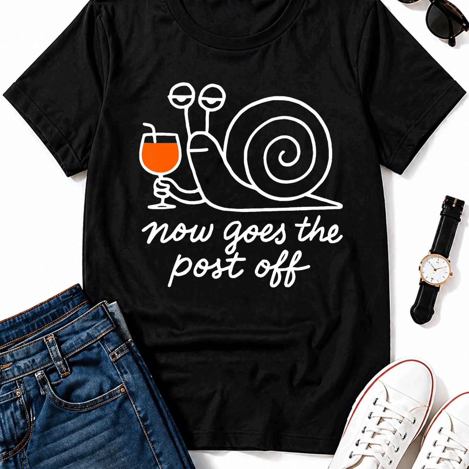 Men's Funny Post-themed T-shirt - Humorous "now Goes Off" With Suitable For, Crew Neck Short Sleeve Casual Top, Machine Washable Shirt For Casual Attire And Leisure Activities (regular Fit)