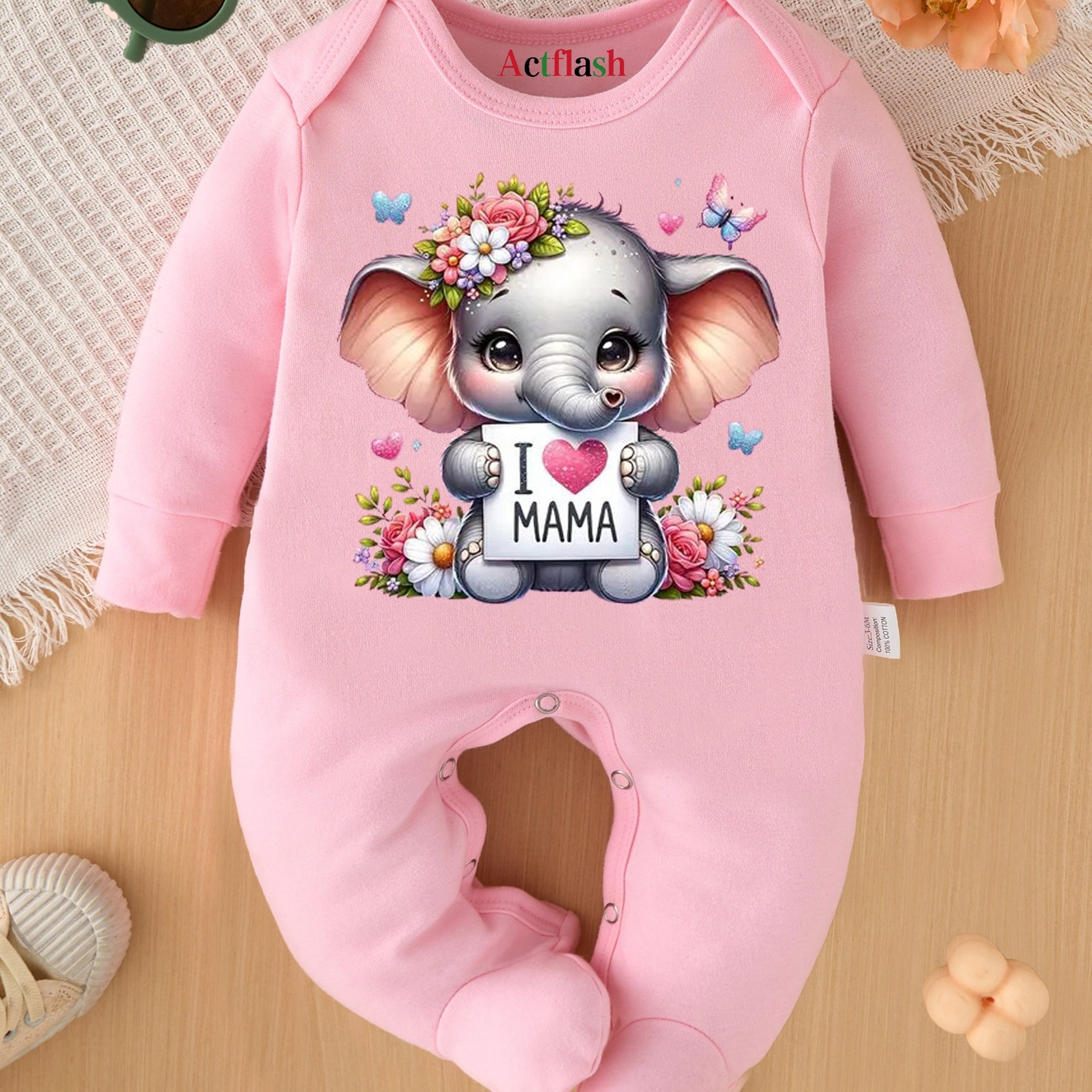 Image of Cartoon Letter Print New Newborn Booties And Bodysuit Baby Socks And Romper Pregnancy Gift, For Outdoor