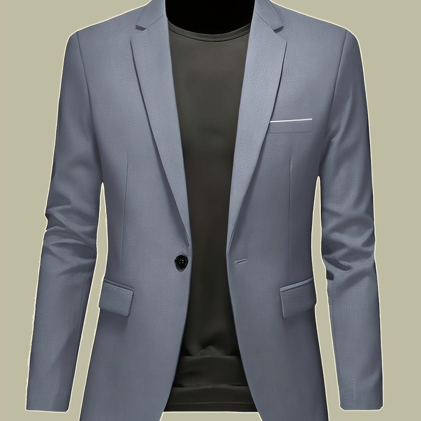 TEMU 1 Piece Of Lightweight Slim-fit Men'-breasted Classic Blazer, European And Slim-fit Thin Design For Men