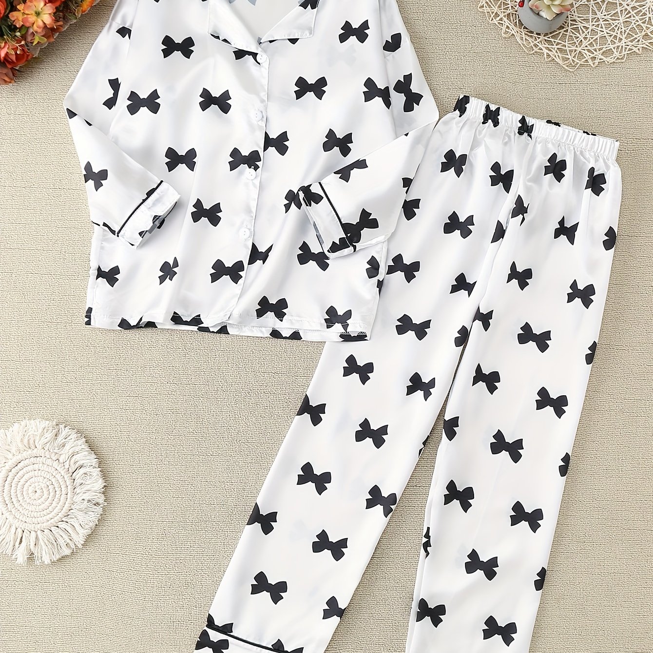 Girls Pajamas Set Comfortable Sleepwear Button Long Sleeves - Temu Kuwait