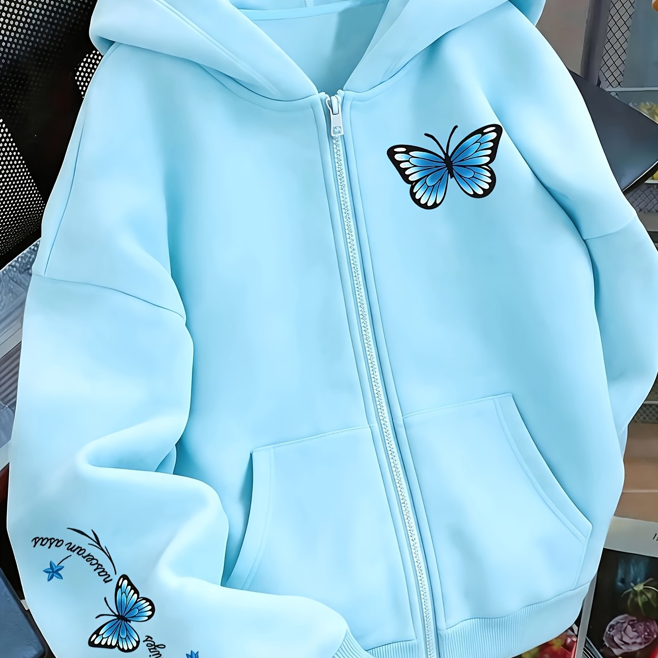 TEMU Artistic Pattern Print - Y2k Zip-up Hoodie - Fashionable And Comfortable Jacket, Suitable For , Casual Sportswear Fashion Casual Jacket |