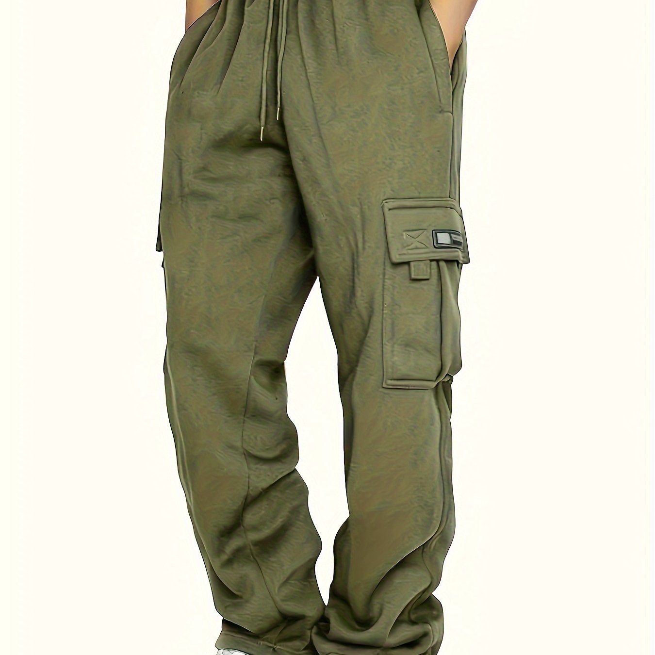 Multi pocket Baggy Cargo Pants Loose Fit Non stretch Belt - Temu