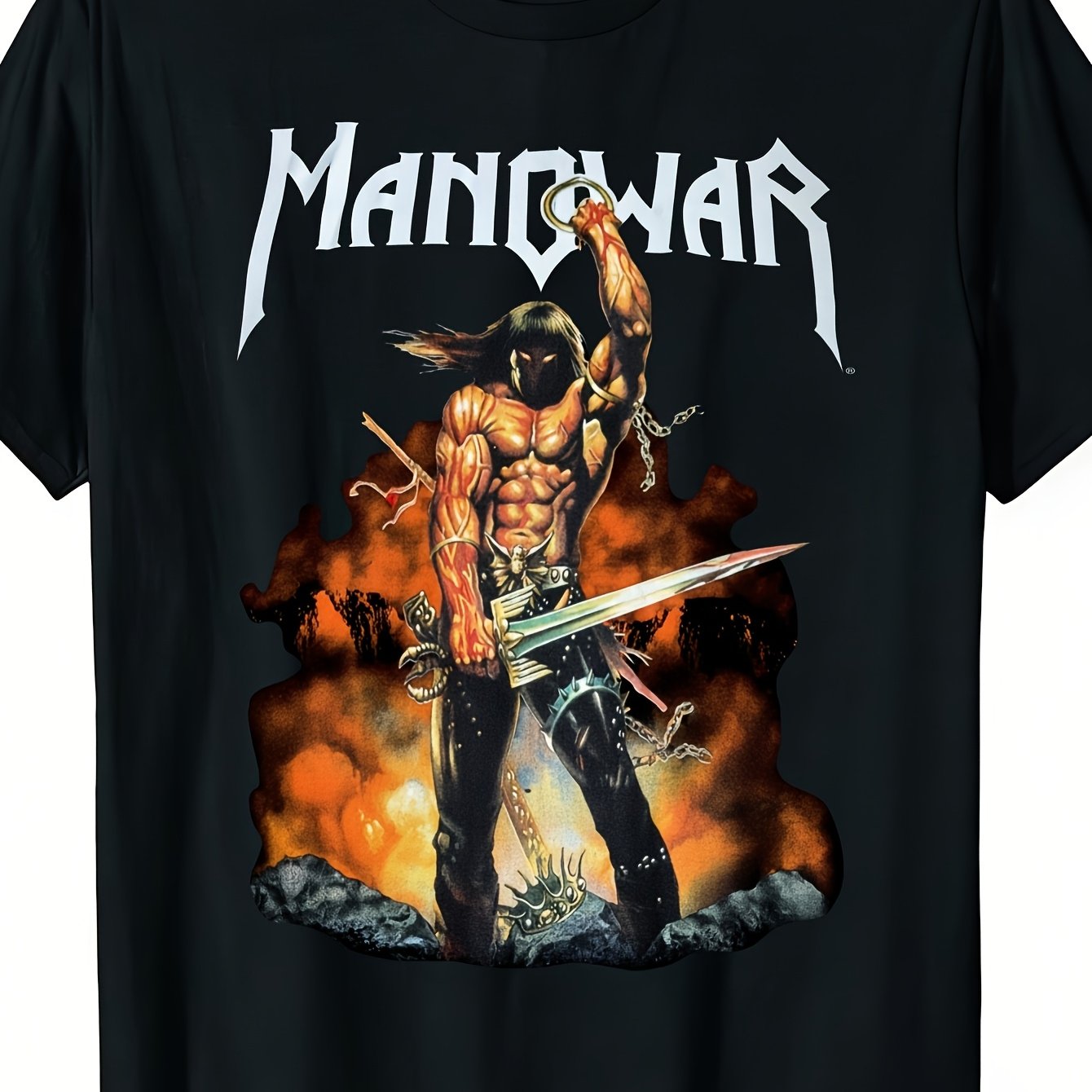 Image of Of Metal T-shirt Size Xxl Round Neck, Casual, Lightly Elastic Fabric, Regular Cut, Perfect For Men, Couples, New Year 2026, Short Sleeve Tees, Designer Clothes, Gym Clothing