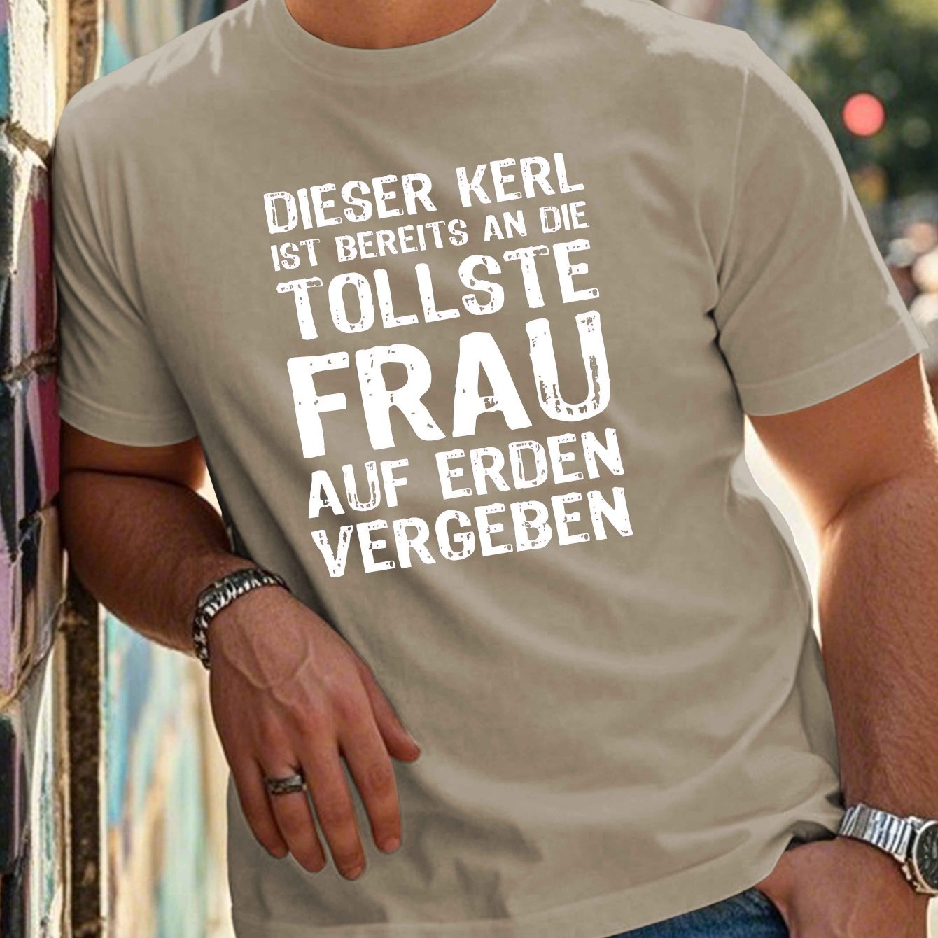 TEMU Interessantes deutsches Crinkle Plus Size Herren-T-Shirt, PLUS SIZE