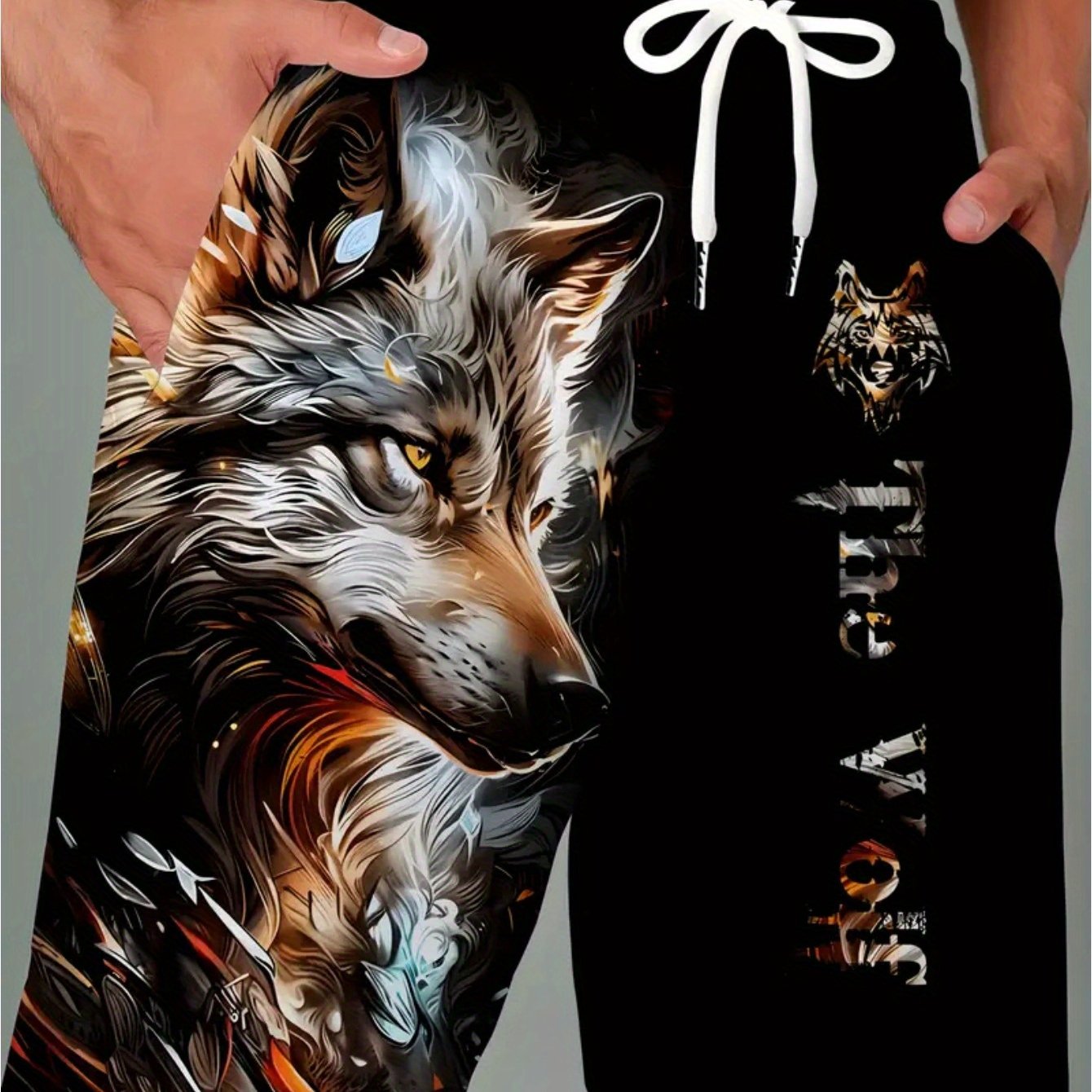 TEMU Impression Digitale - Shorts Décontractés pour Homme avec Motif - Fabriqués dans un Tissu Respirant à Séchage Rapide, Dotés d'une Taille