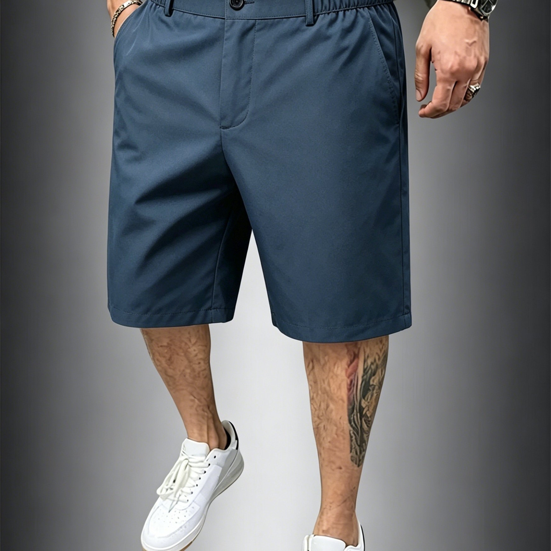 TEMU Men's Lightweight Breathable Athletic Shorts, Elastic Waist, , Fit, Gym Running Daily Casual Shorts Chino Shorts