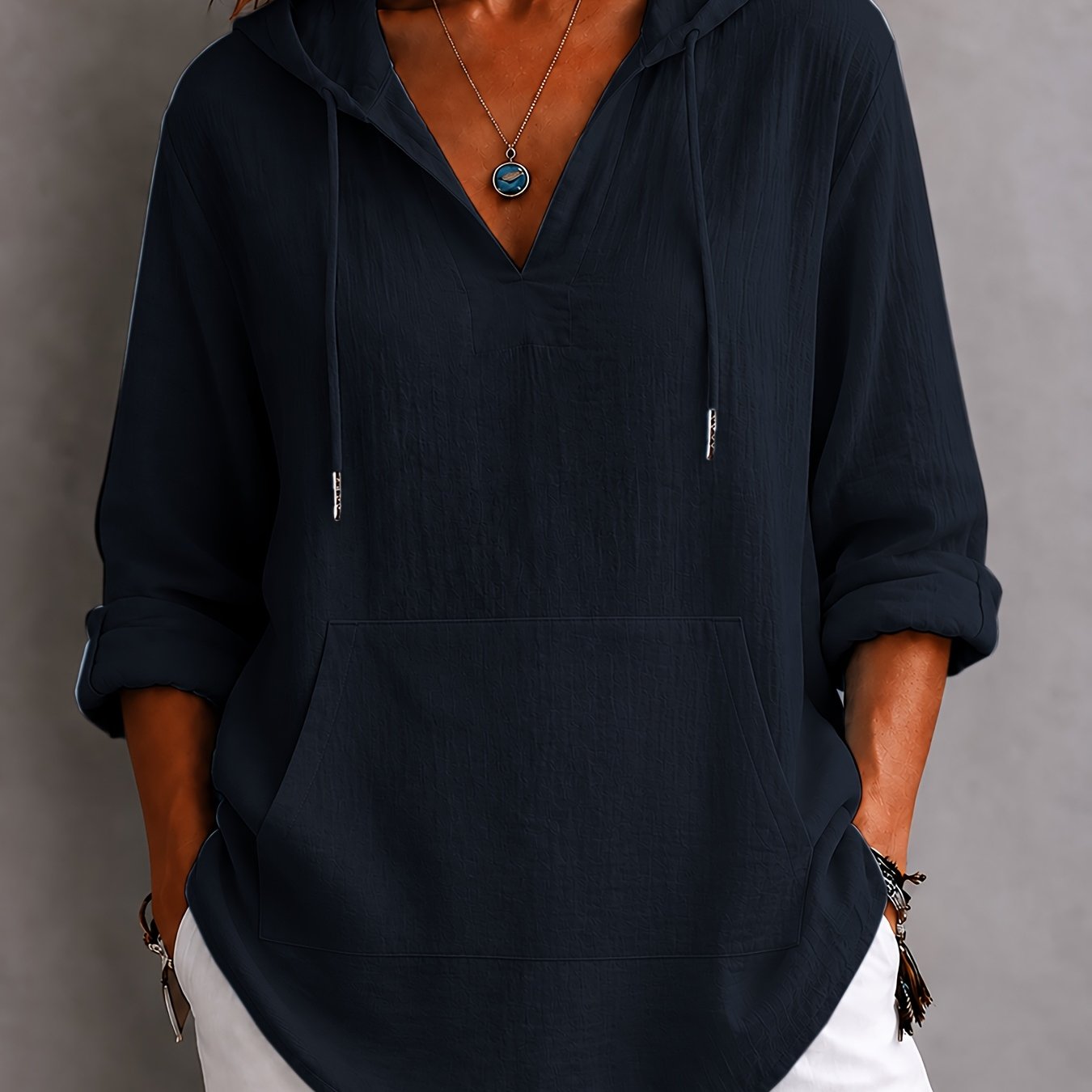 TEMU Disponibile in colori, squisita camicia da donna con cappuccio e maniche lunghe, stile taxi, per abbinare