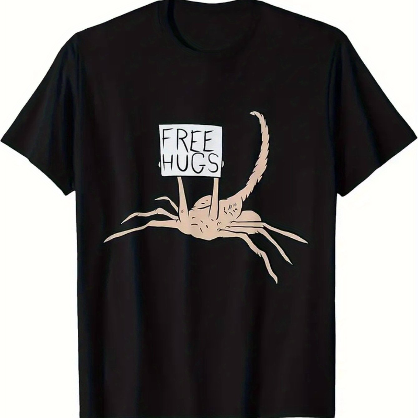 TEMU Casual Short-sleeved Men's T-shirt Featuring A Unique Bug Pattern Print, Perfect For Summer