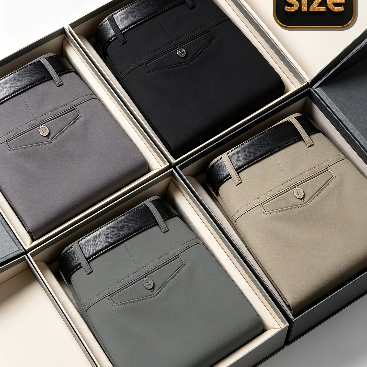 Image of [ ] 1-pc Enlarged And Widened Men's Trousers, Business Formal Occasion Pants, Outdoor Sports Breathable Non-stuffy, Large Size Men's Commuter Casual Trousers, Plus Size
