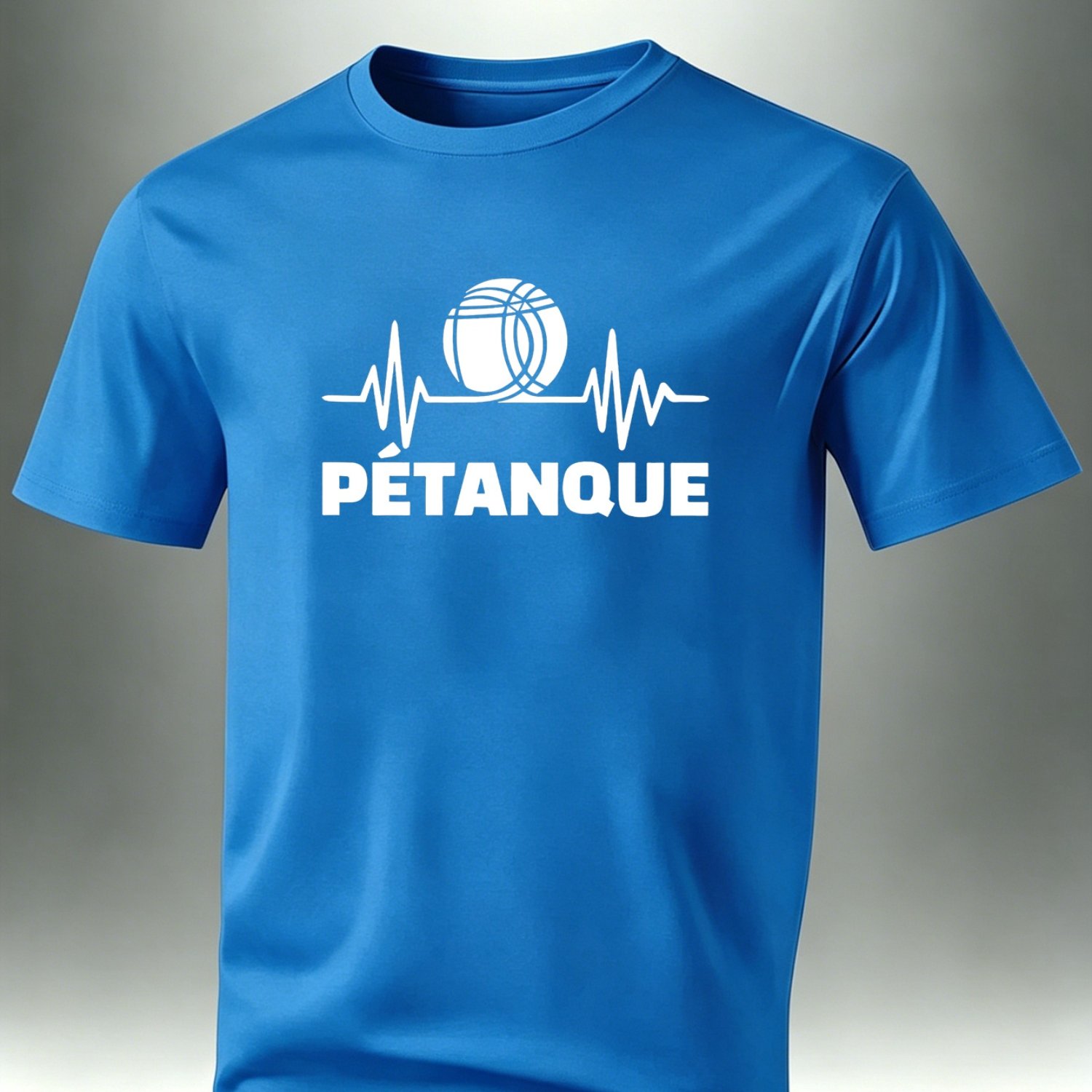 TEMU Men's Summer Casual Athletic T-shirt Petanque Heartbeat Print Tee Comfortable Breathable Non-sweaty Multicolor Optional Wear