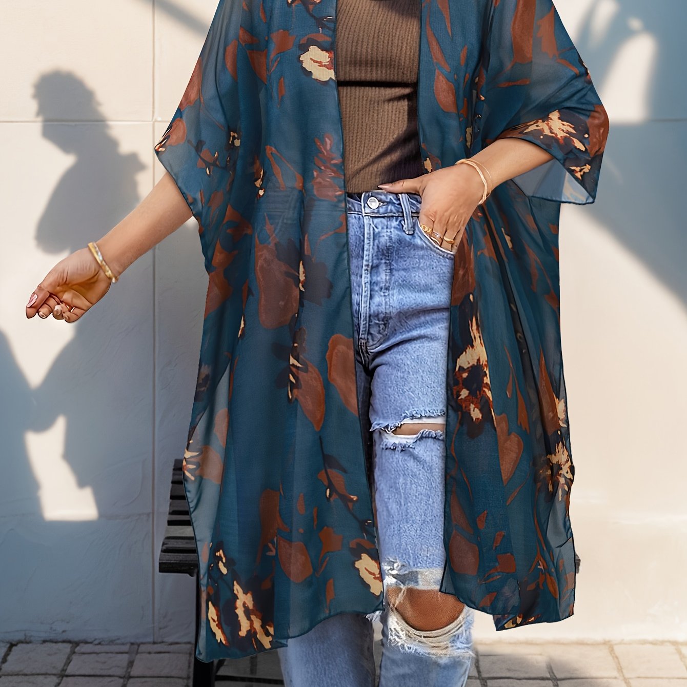 TEMU Plus Size, Plus Size Women's Boho , With Side Slits