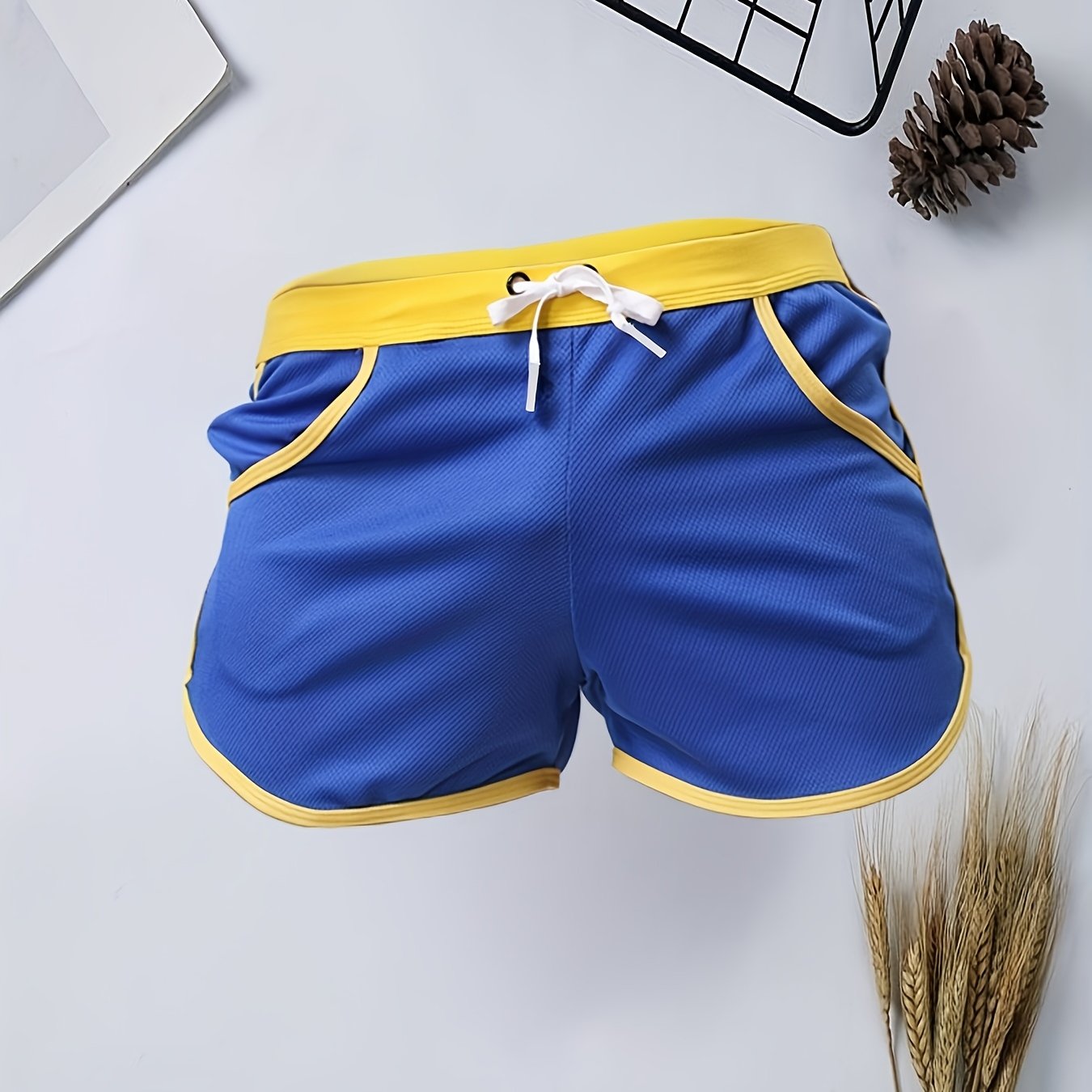 Image of 1-pack Men's Casual Sports Pants, Pants, Beach Pants, Quadrilateral A-line Pants, Trendy Men's Athletic Pants