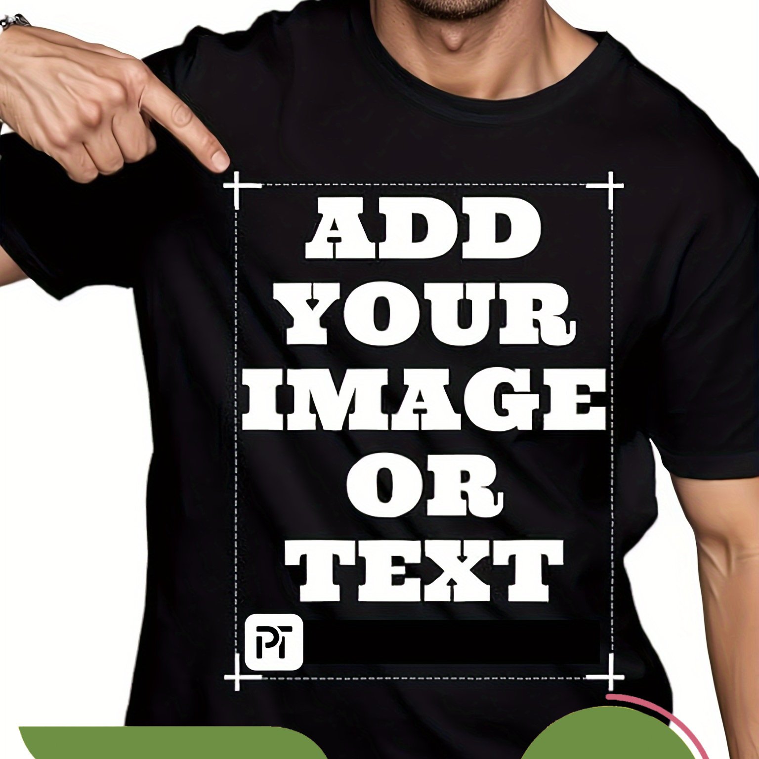 TEMU Plus Size Custom Men's T-shirt, Halloween And Christmas Patterns/text, Team Building Apparel, Couple Gift T-shirt, Round Neck , Personalized