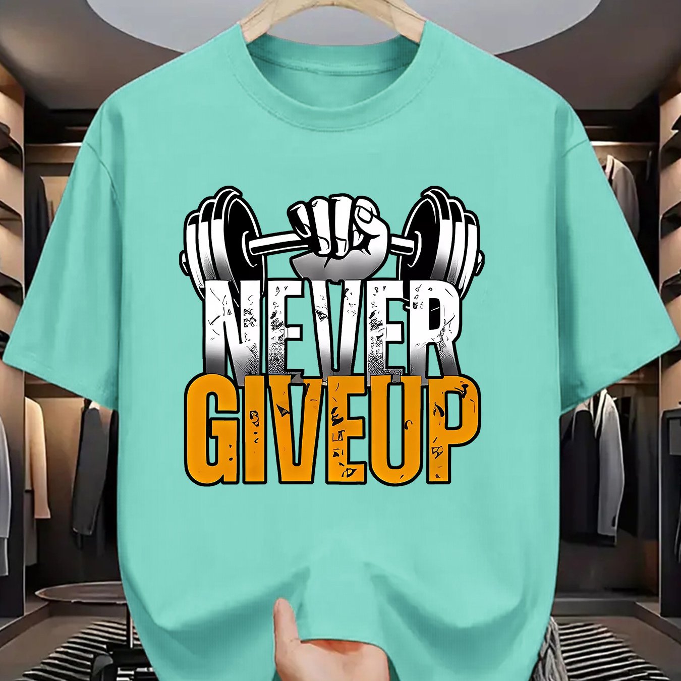 TEMU Trendy Printed T Shirts For Men, Regular Standard Fit Comfortable Short Sleeve Casual Tee, Versatile Outfit Top
