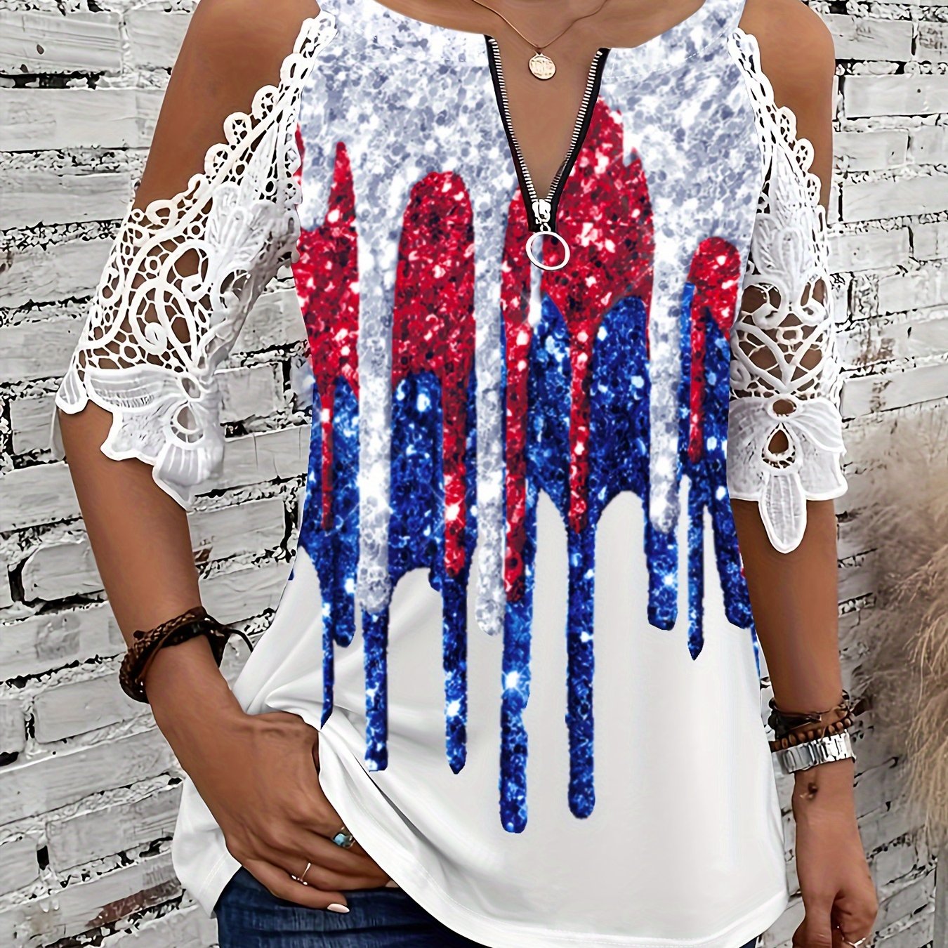 Women's Sequin Flash Long Sleeved Shirt T-shirt