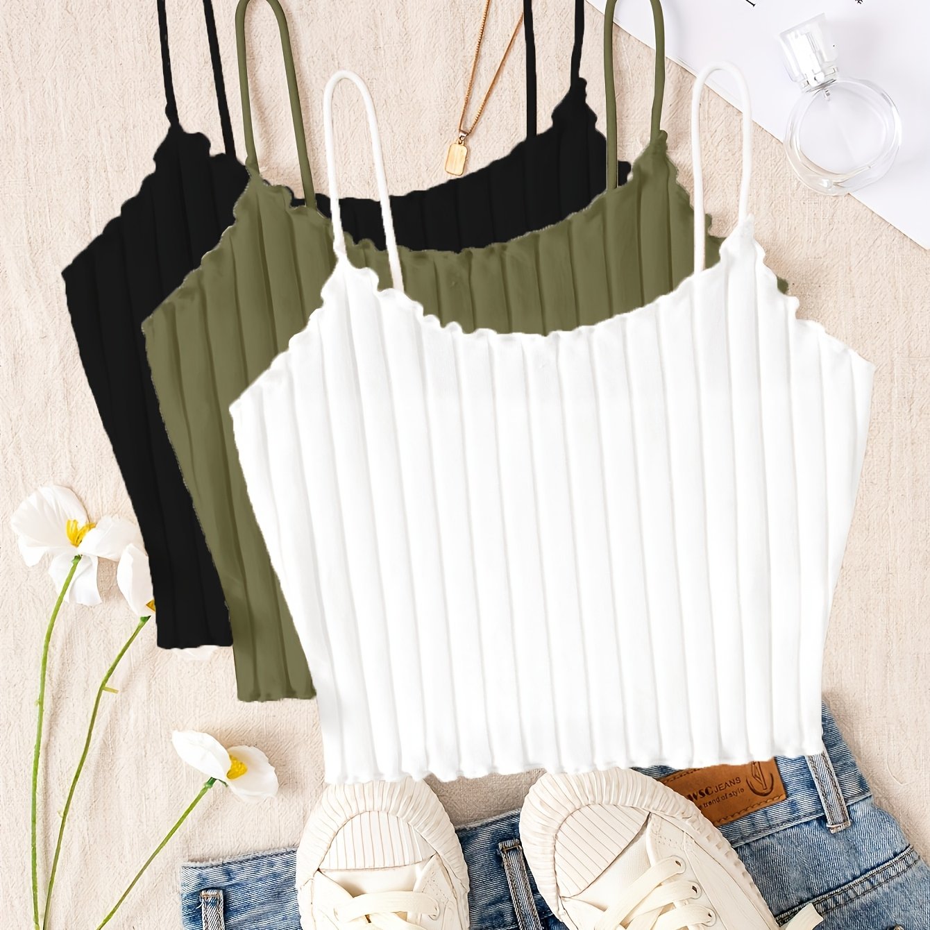 Women's Camisole Three-piece Set
