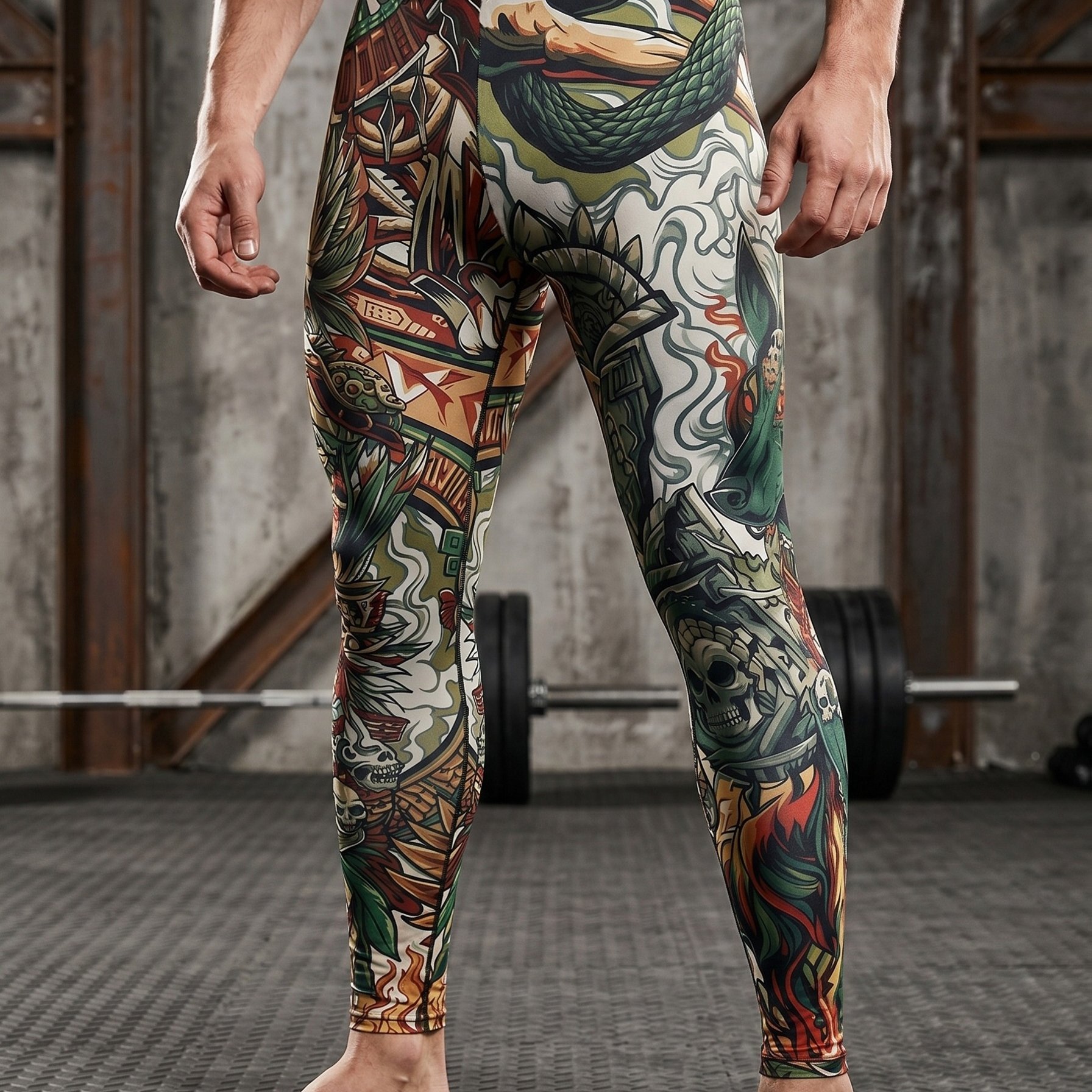 TEMU Men's Athletic Pants, 1pc (pants Only) - Men's Printed Skinny Long Pants, Ultra-thin Fabric, Quick-drying, Breathable, And Stretchy Material For