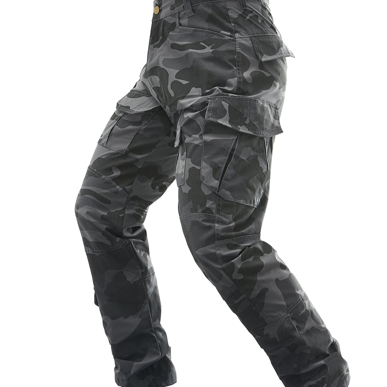 Image of Large Size Men's Outdoor Camouflage Print Multi-pocket Tactical Tooling Trousers Suitable For Fishing, Hunting, Camping, Mountaineering, And Other Outdoor Leisure Activities, Plus Size