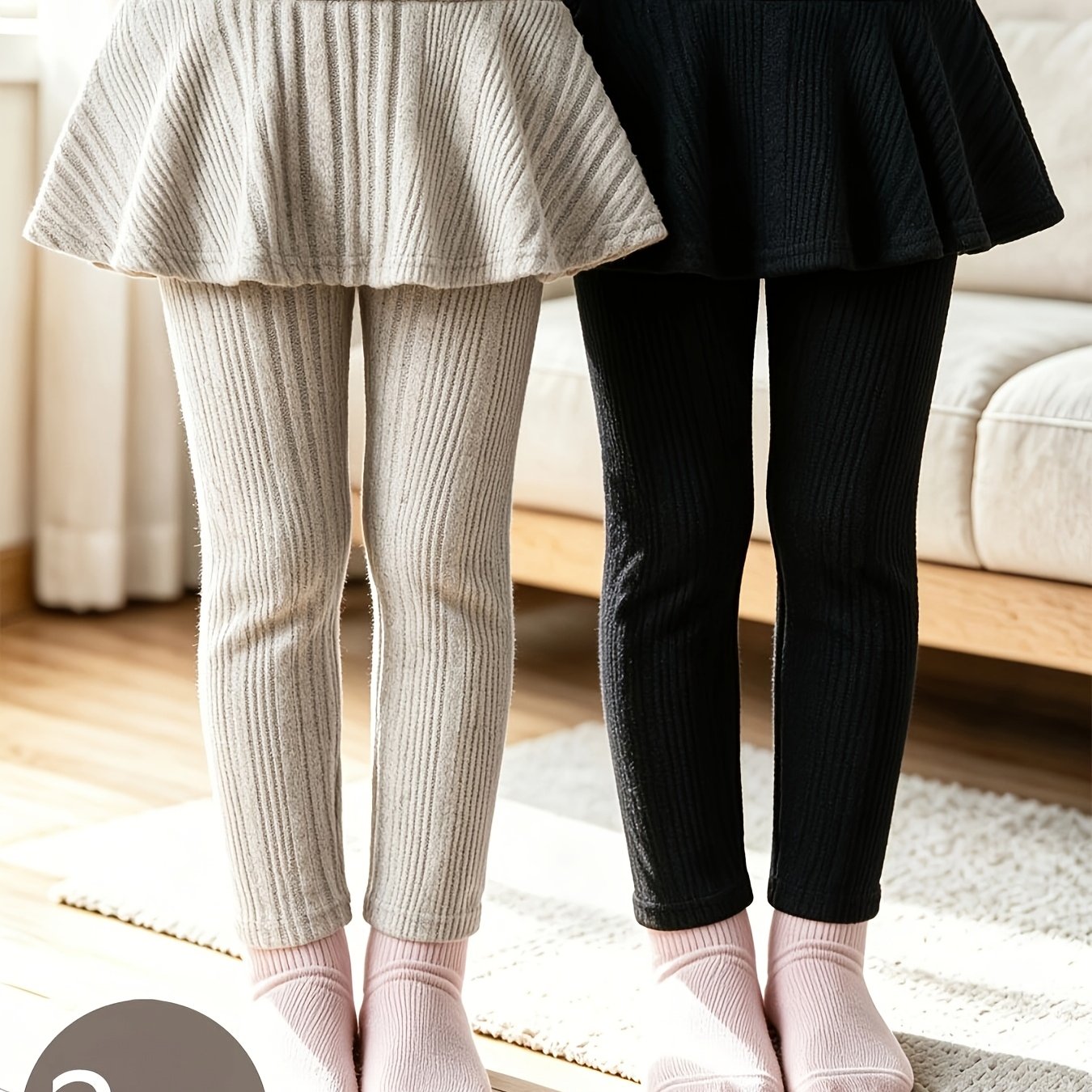 Young Girl's Knit Skirt Pants, Made Of Soft And Comfortable Fabric, Suitable For Casual Wear, Outdoor Activities, Spring, Autumn, And Winter