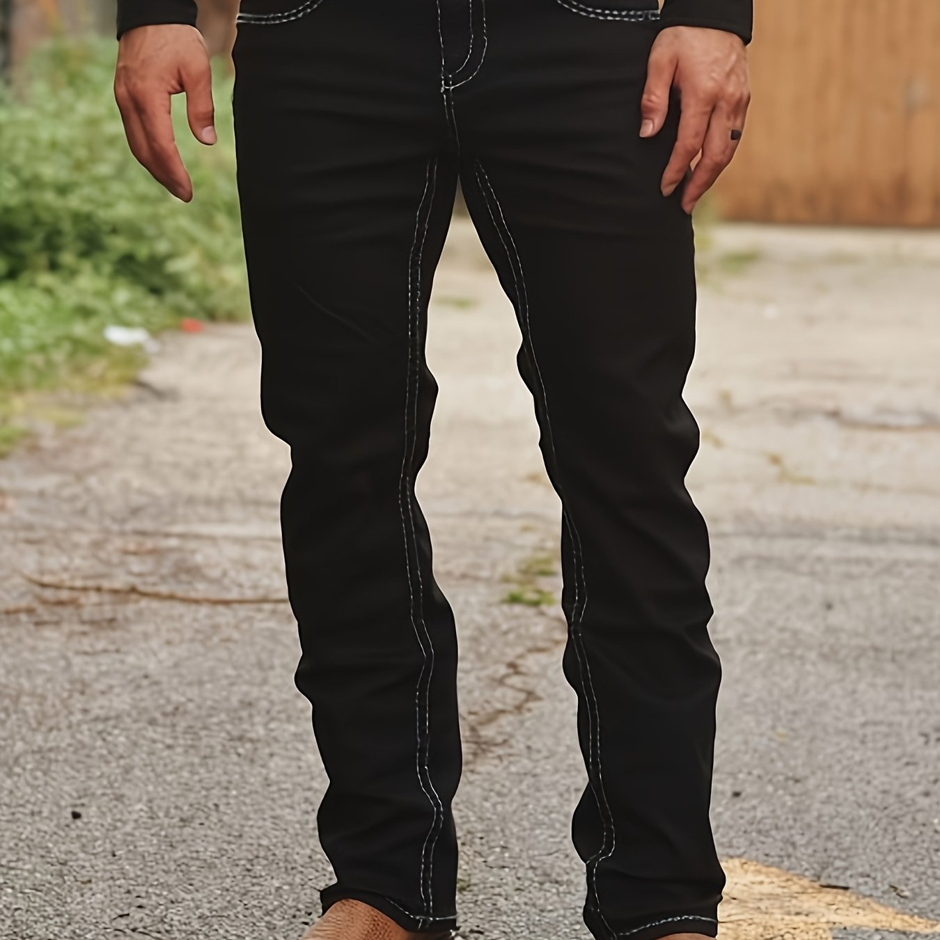 Men's Slim Fit Jeans - Stretch Skinny Pants Suitable For & Young, Elastic Waist & Leg For Comfortable Wear, For Casual Outfits, Parties, Office (machine Washable)