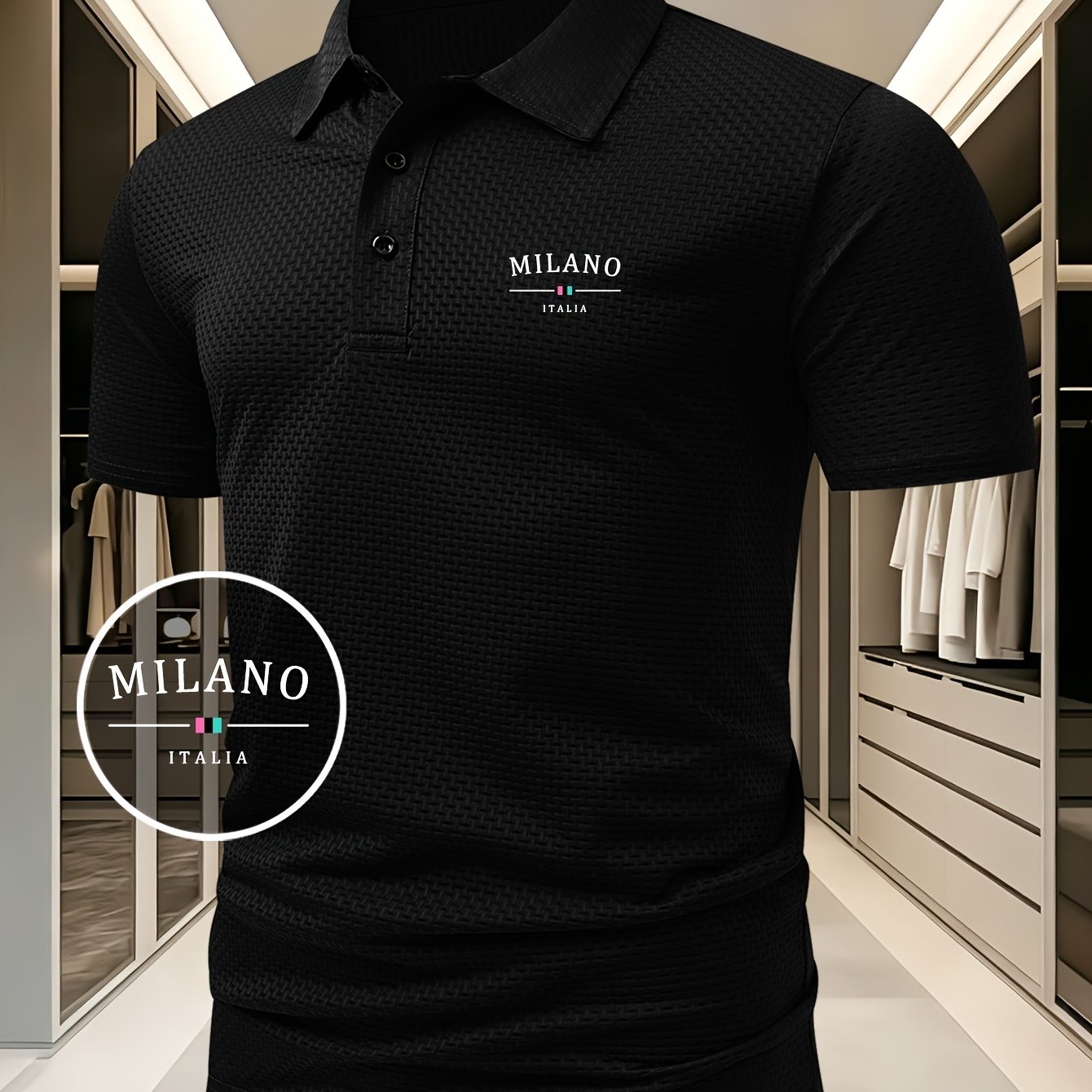 TEMU Middle Eastern Men's Color-block Cool And Comfortable Shirt With Lapel, Sporty Casual Summer Short-sleeve Shirt, Men's Casual Plus Size Men's