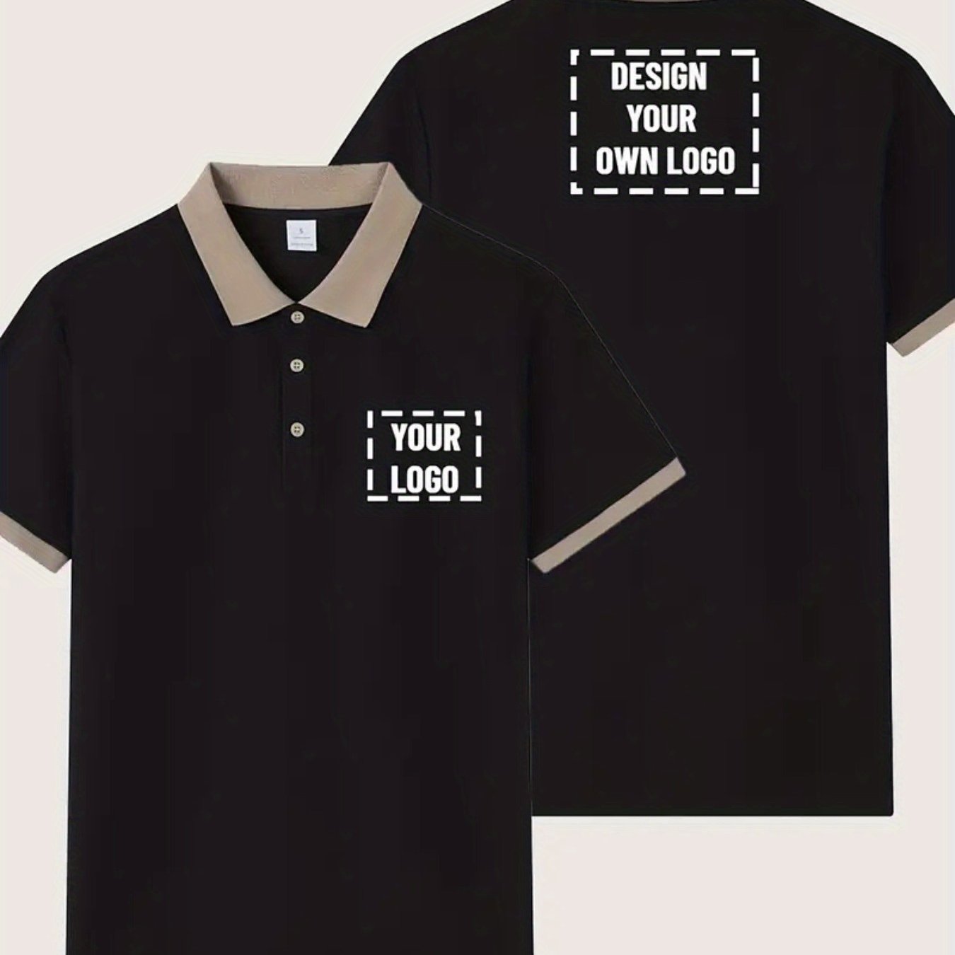 TEMU T-shirt personnalisé pour homme avec motif et arrière, respirant, et uni - personnalisable, manches courtes, streetwear décontracté et vêtements