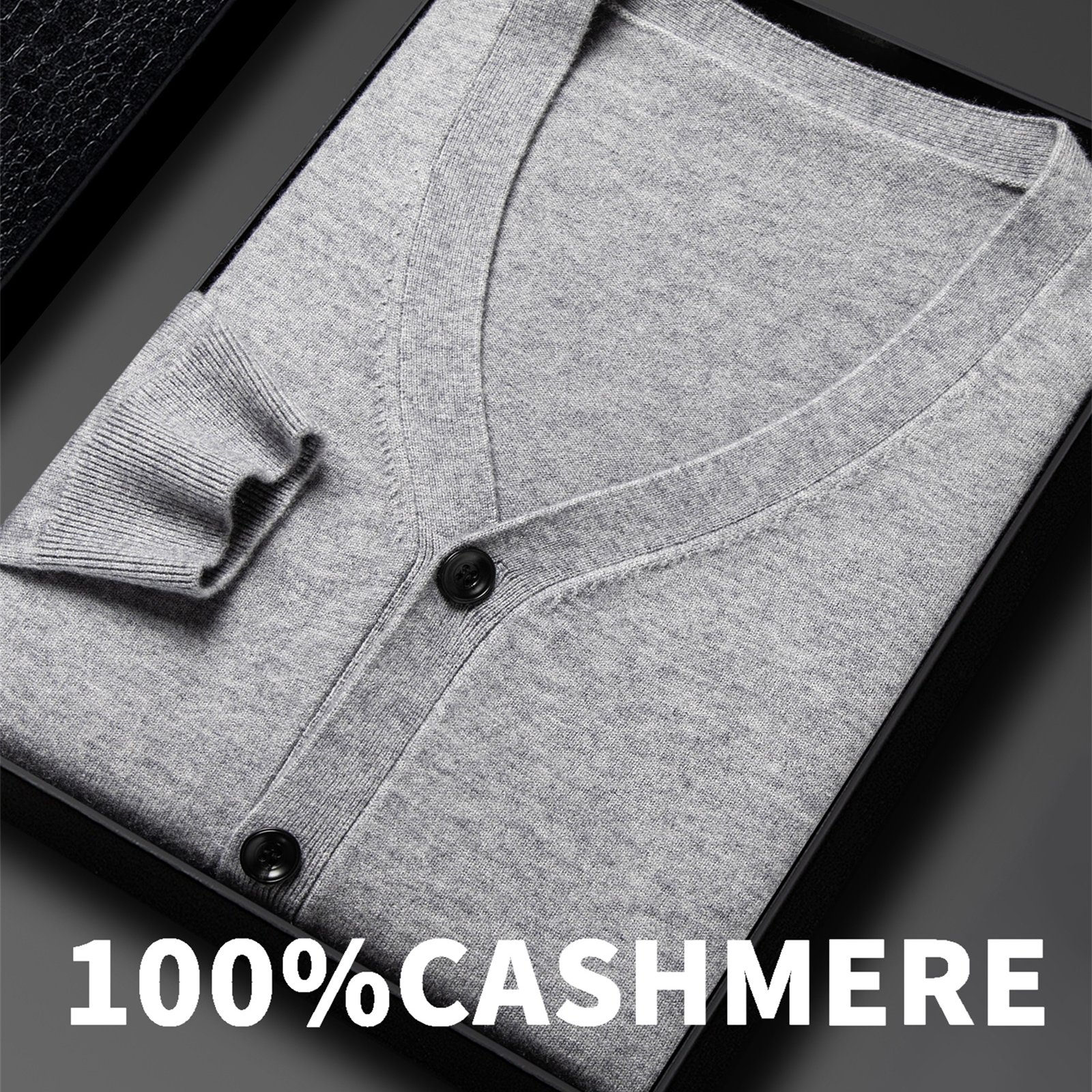 TEMU 100% Autumn Winter Knit 3d Solid Color V-neck Sweater, Basic Knit Cardigan For Men, Fashionable Men's Knit Long-sleeve Jacket